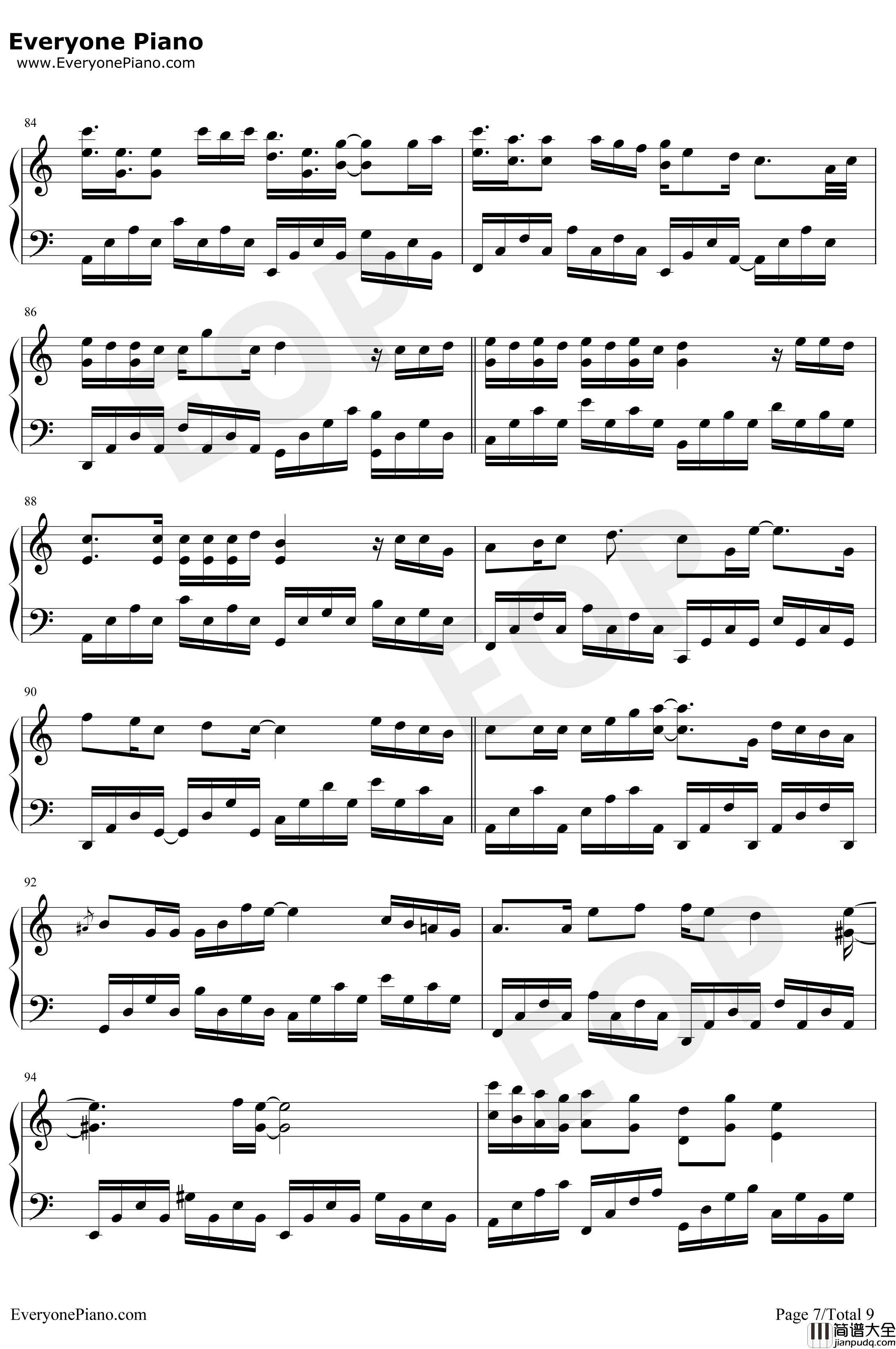 抖音神曲串烧钢琴谱_抖音