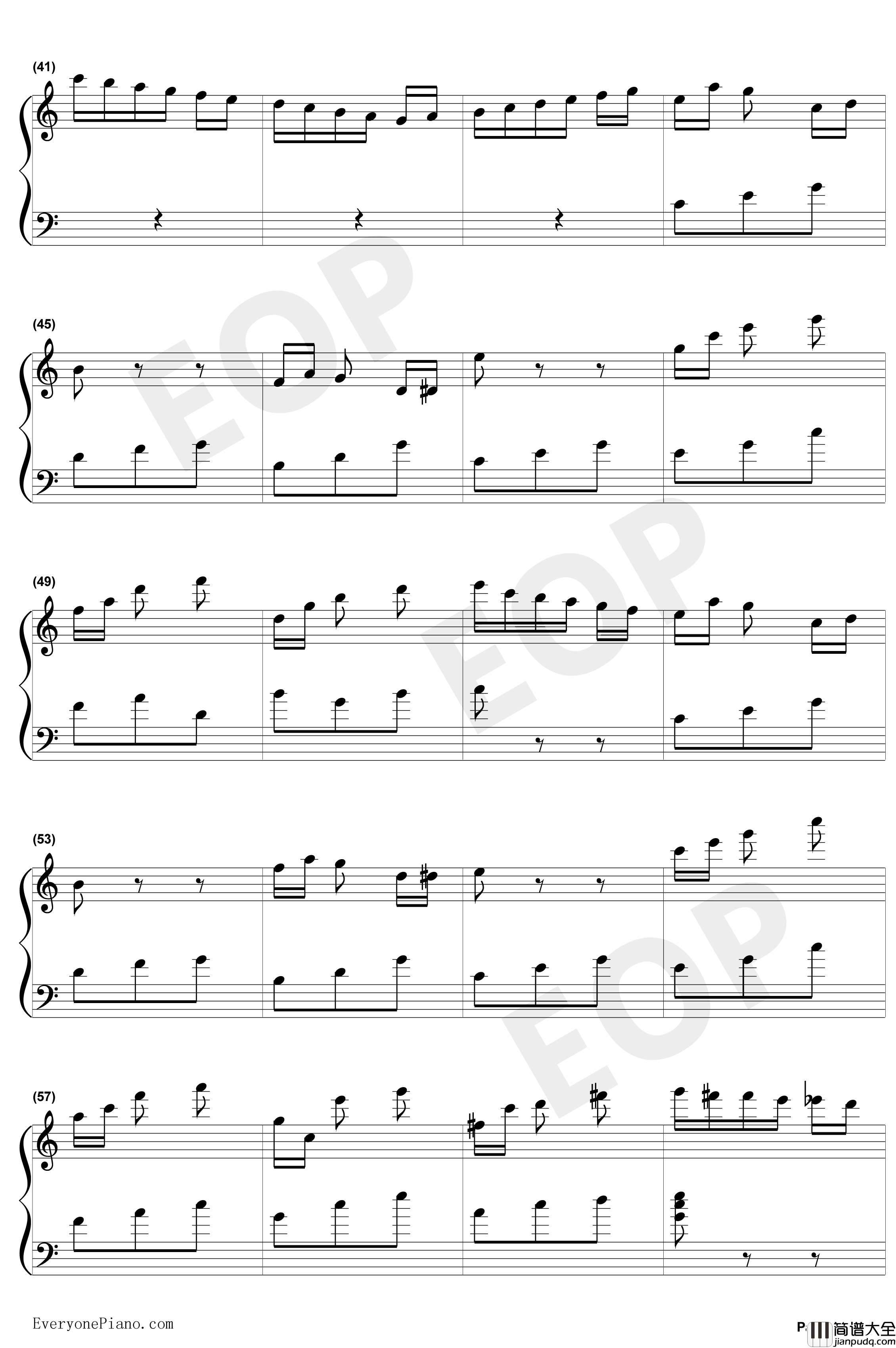 八音盒钢琴谱__波尔迪尼