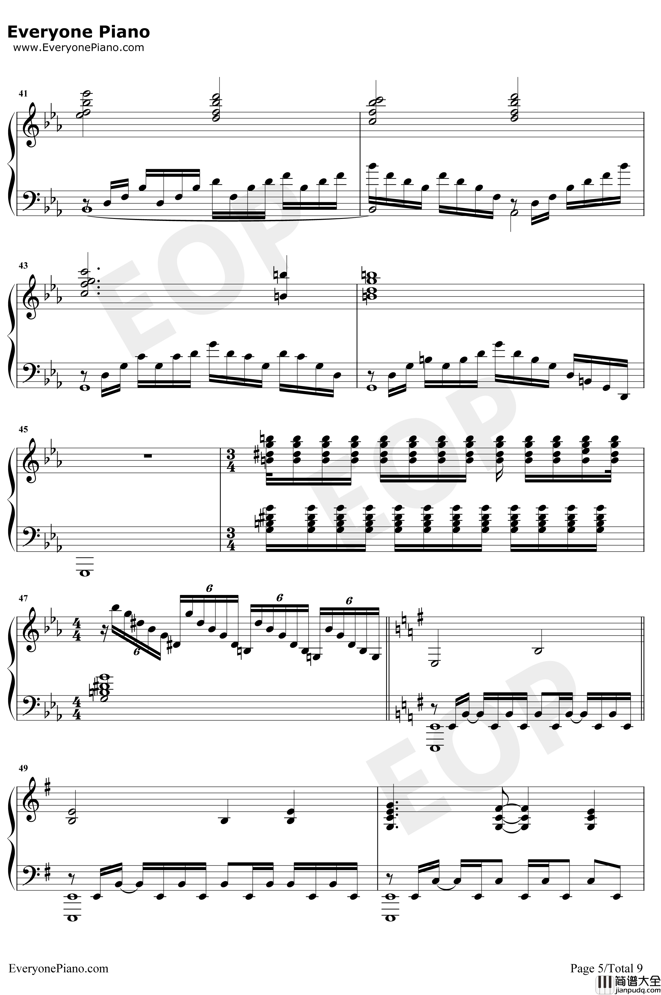 Swordland钢琴谱_梶浦由记_刀剑神域插曲