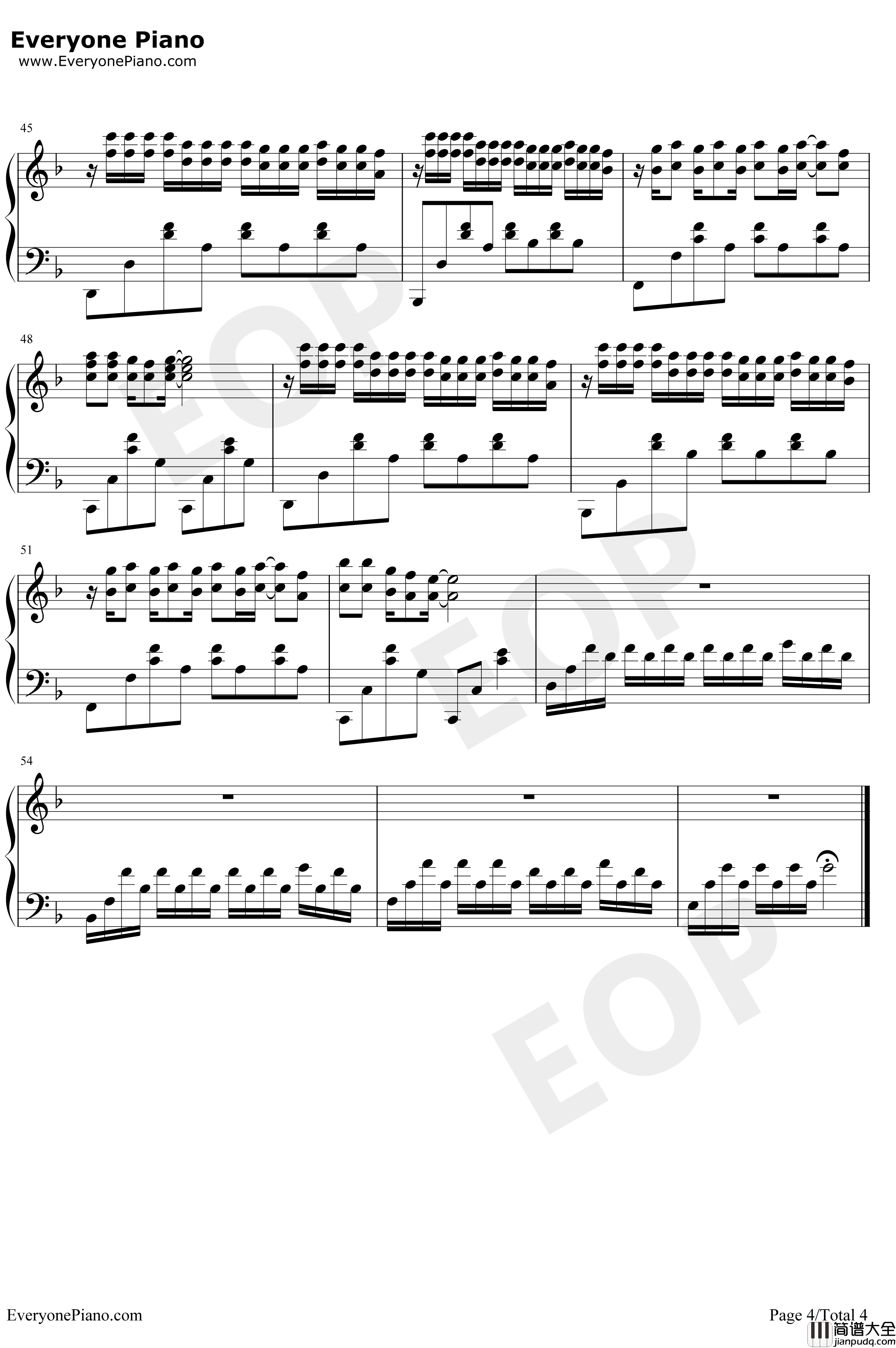 侧脸钢琴谱_于果_曾经是心心念念随随便便深深浅浅_抖音歌曲