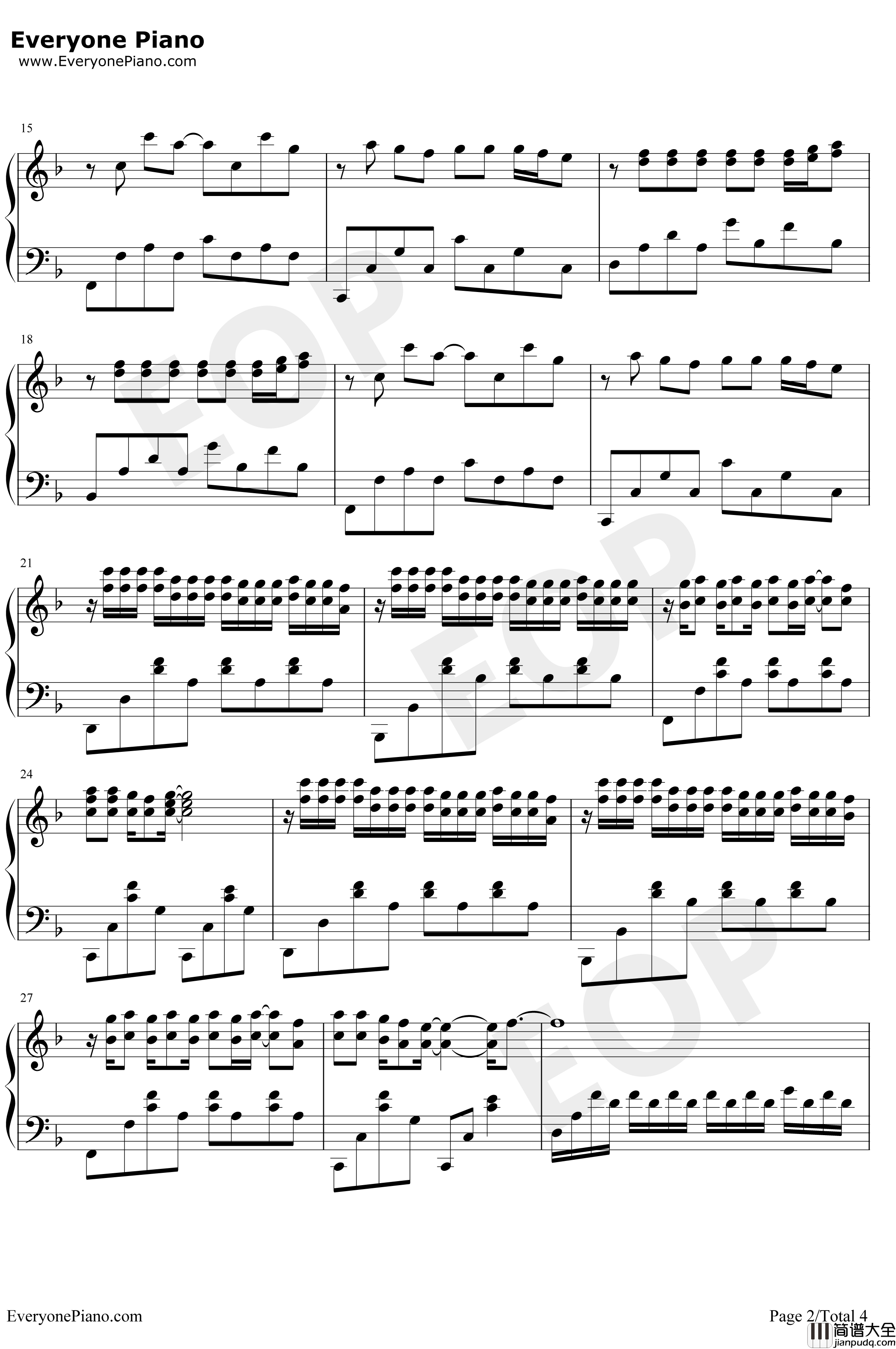 侧脸钢琴谱_于果_曾经是心心念念随随便便深深浅浅_抖音歌曲