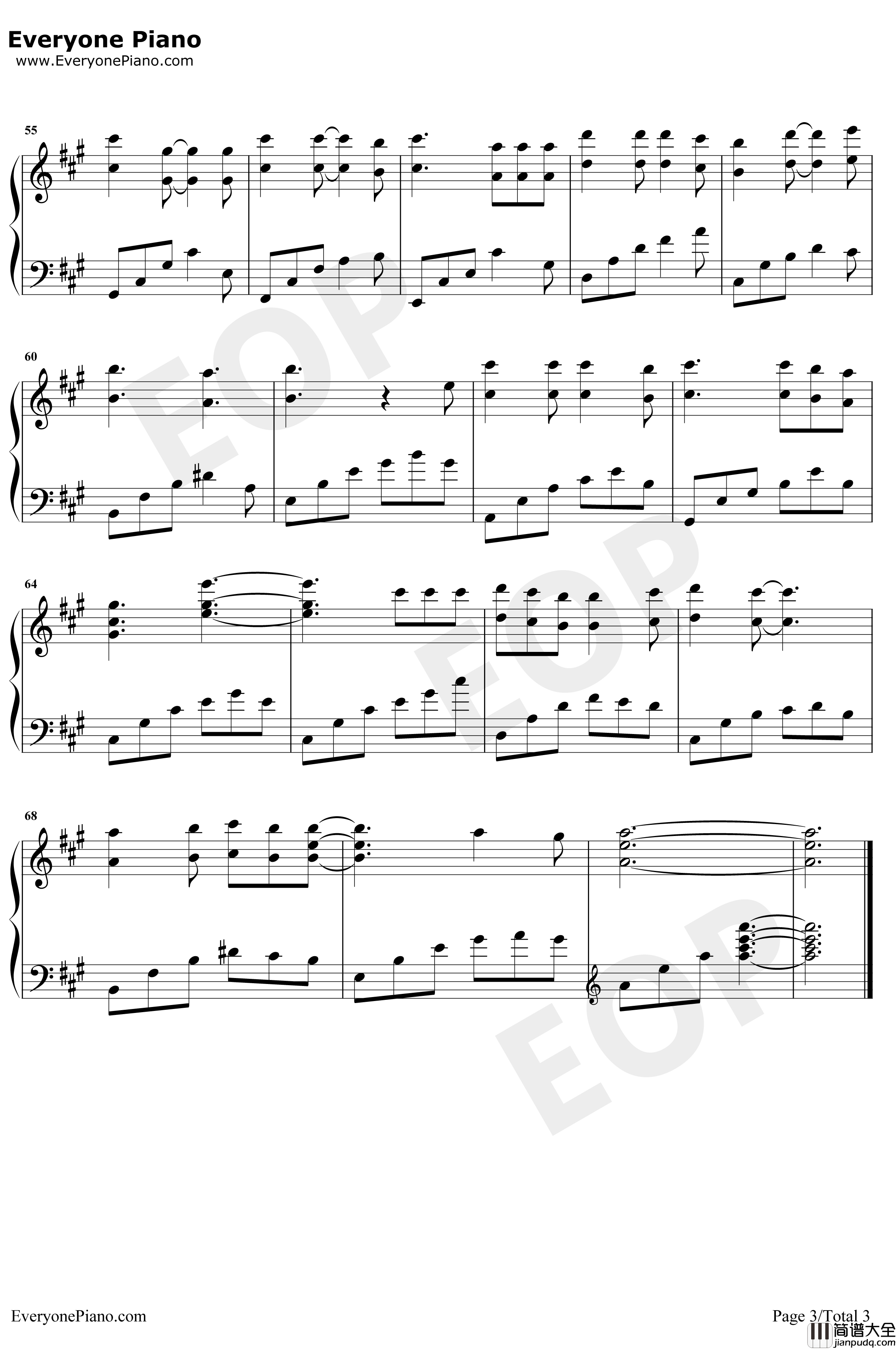 莉莉安钢琴谱_宋冬野