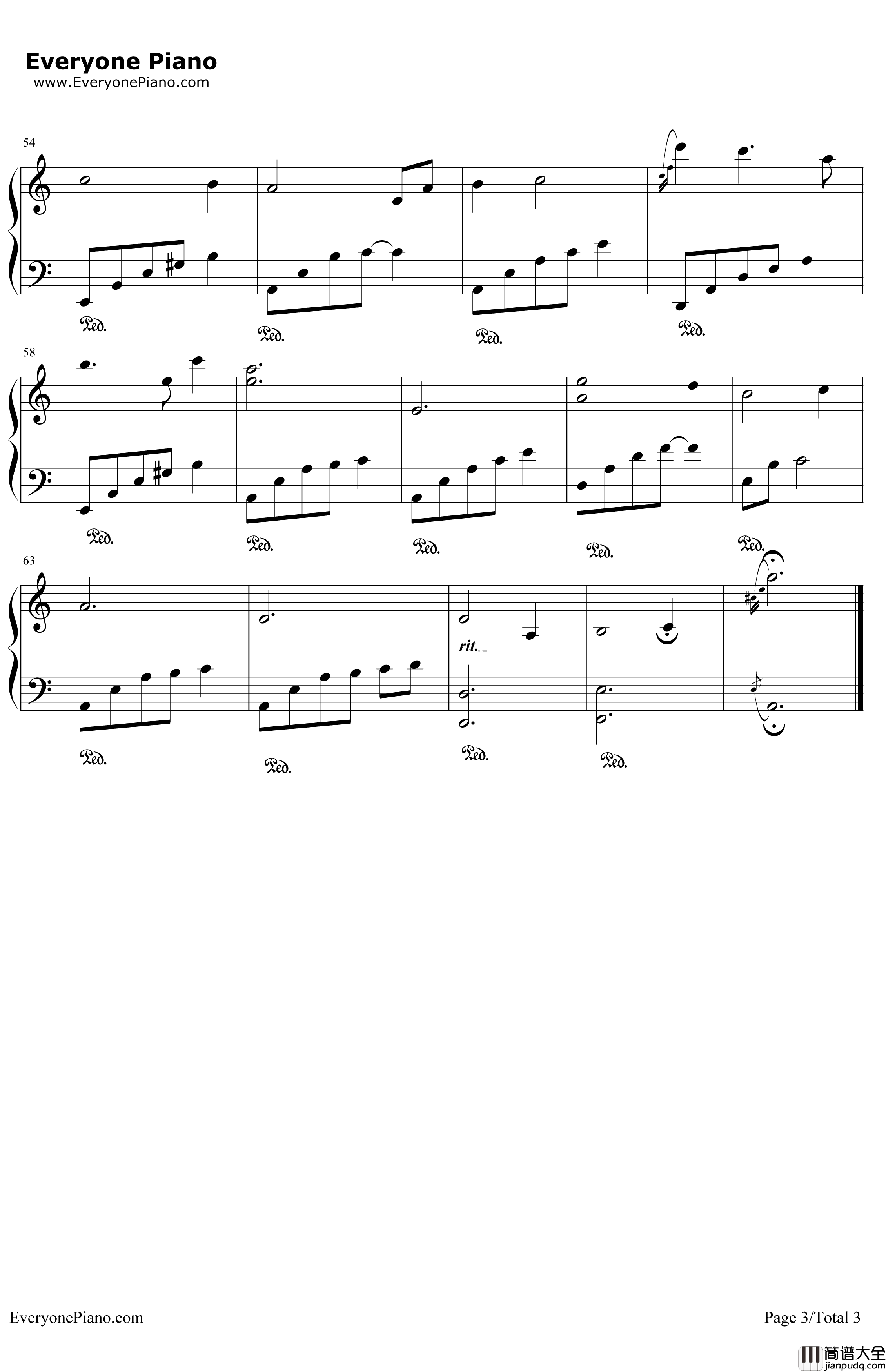 下雨时你会想起谁钢琴谱_石进_夜的钢琴曲