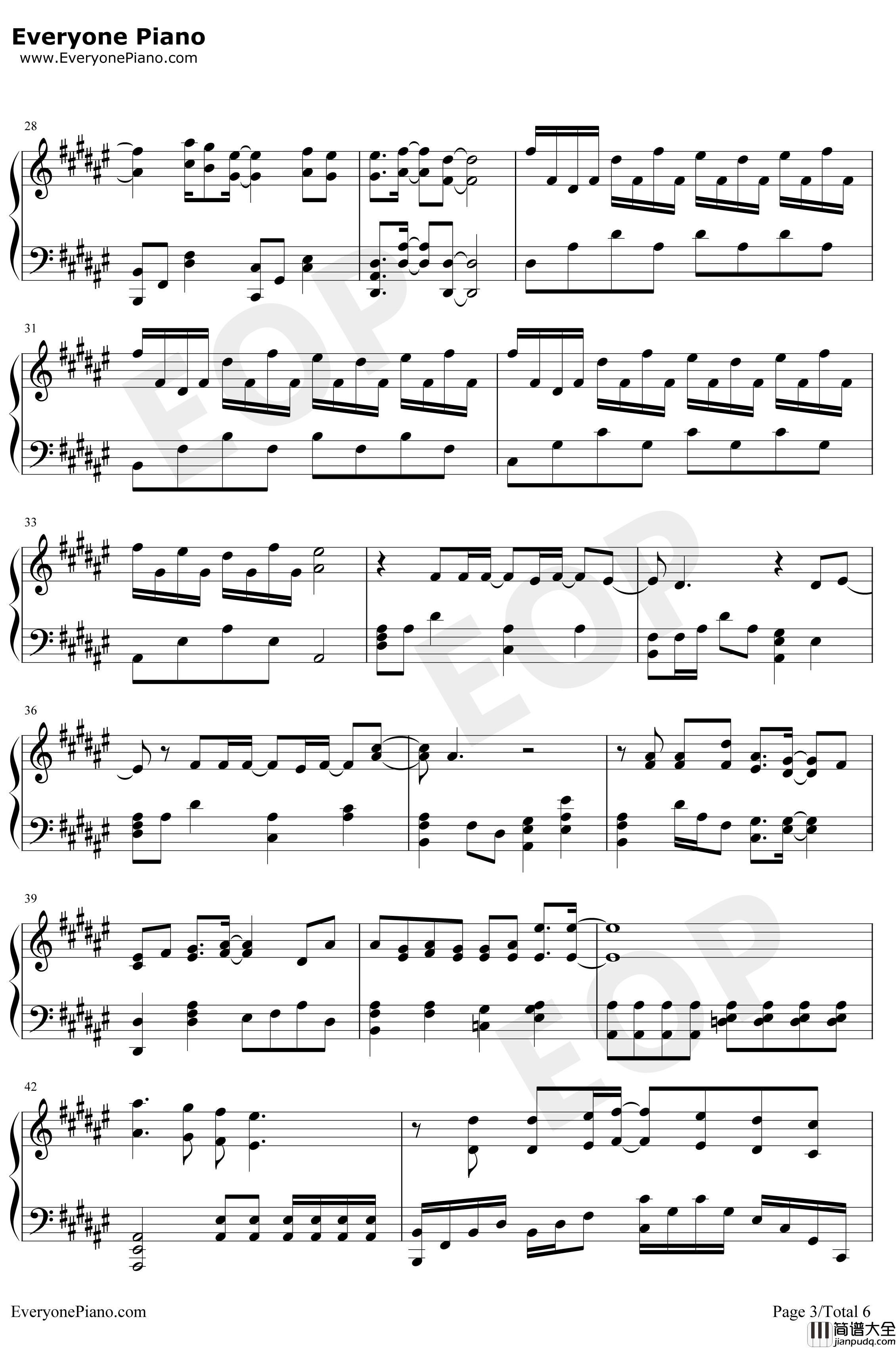 焚情钢琴谱_张信哲_秦时明月片尾曲