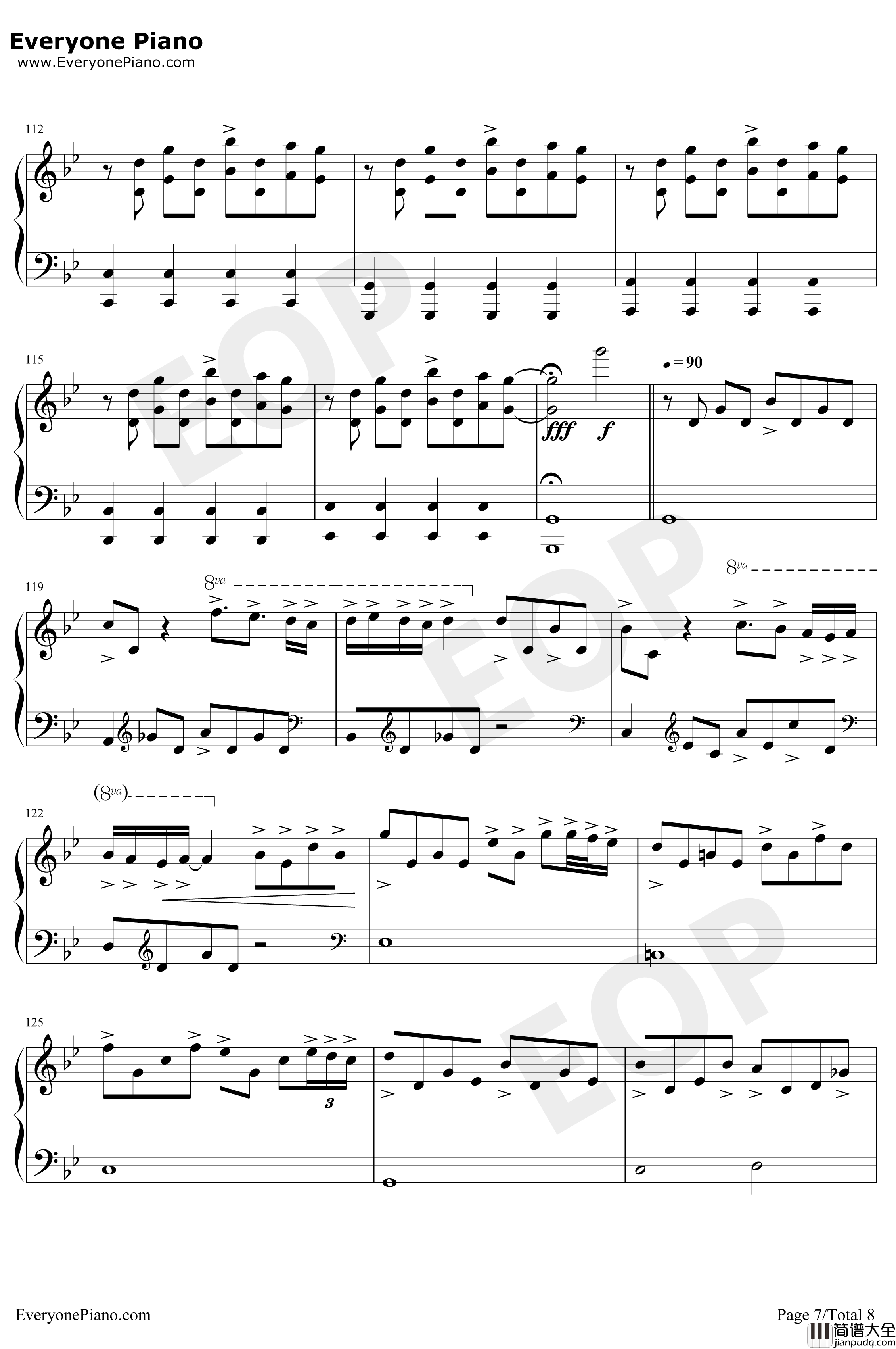 Clubbed_to_Death钢琴谱_RobDougan_黑客帝国OST