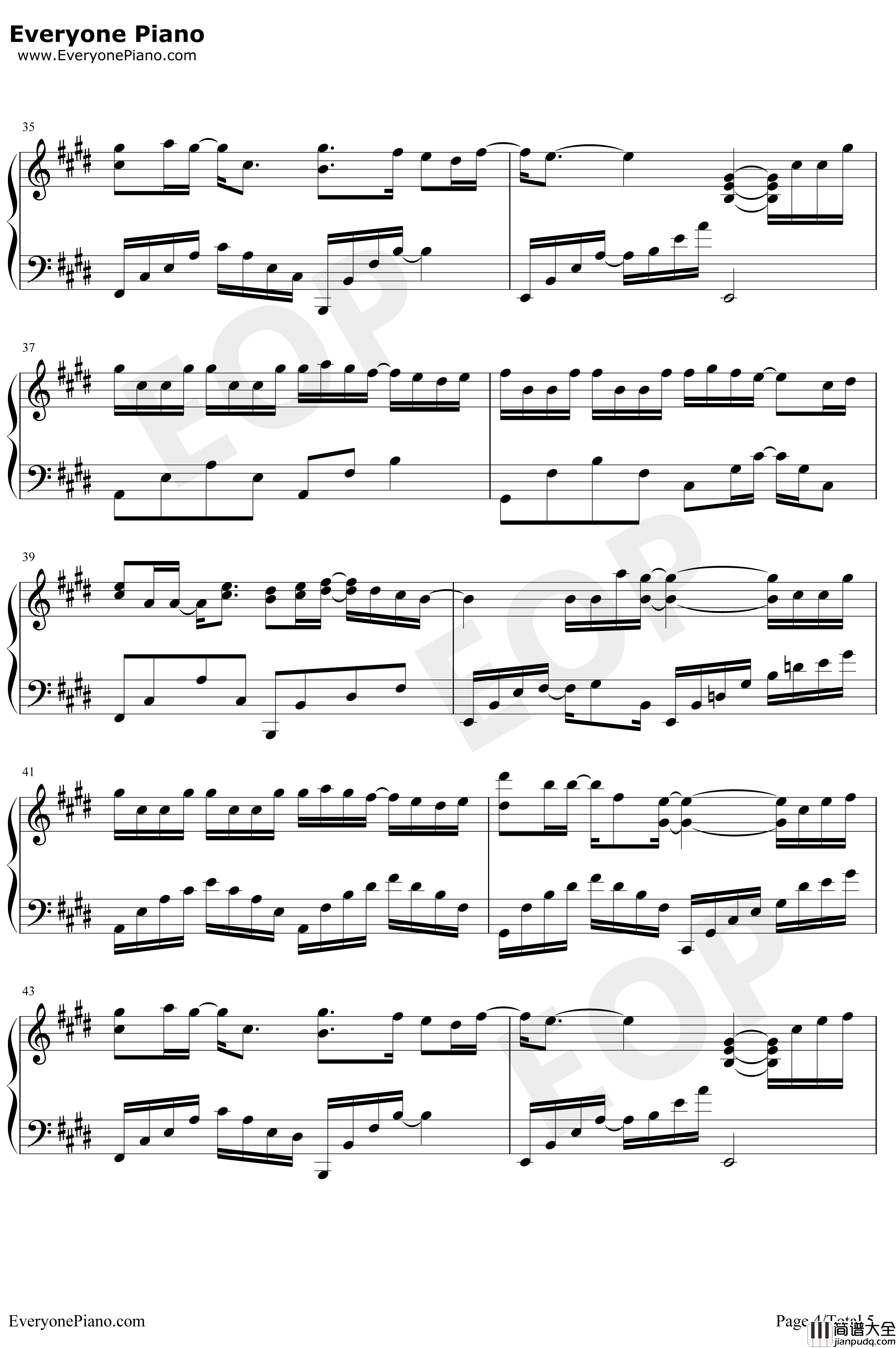 心安理得钢琴谱_王天戈_只是你太粗心大意忽略了我的感受_抖音热歌