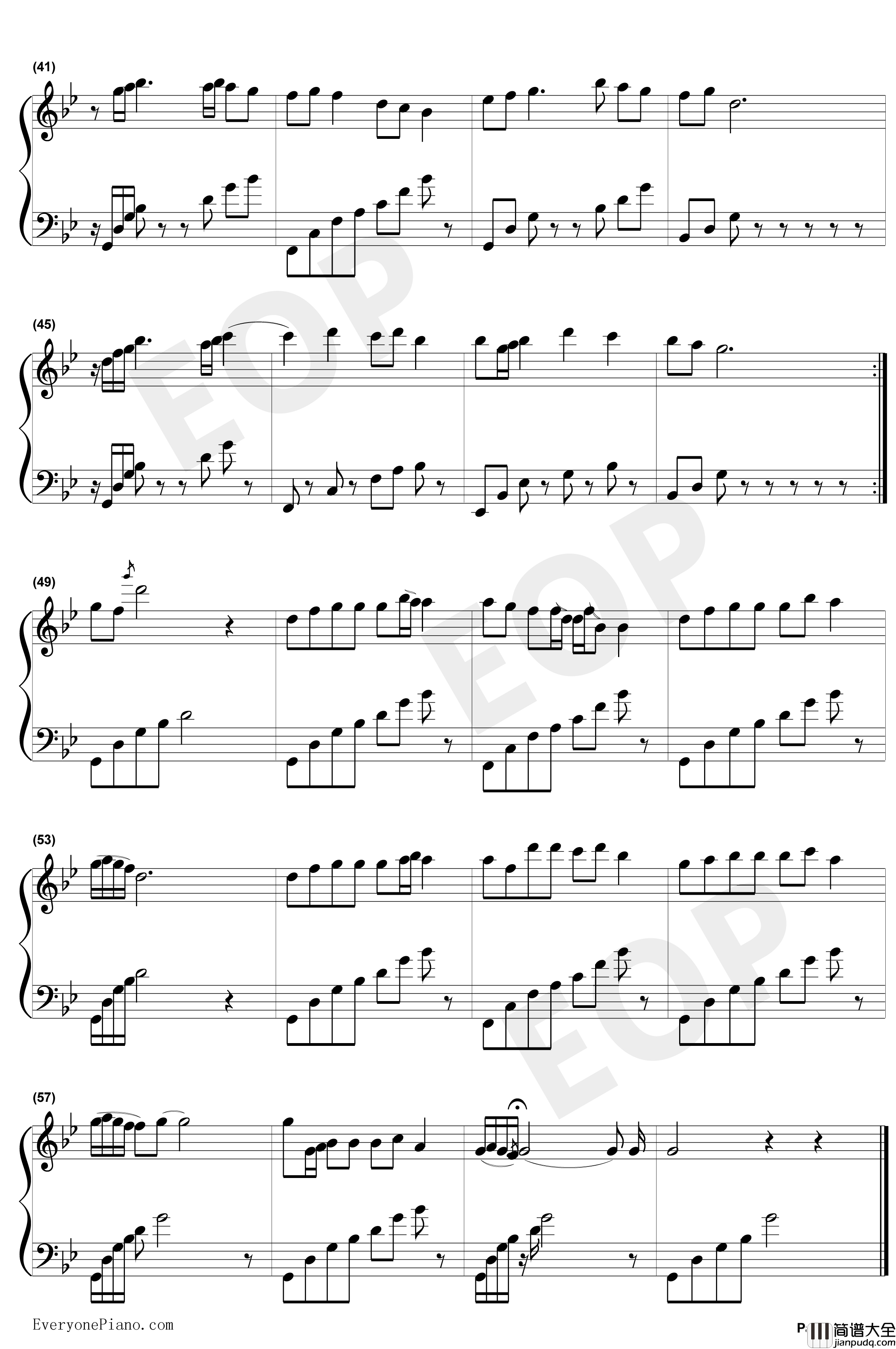 一亿个伤心钢琴谱_蒙面哥李超_我总想找个理由回到相遇的前头