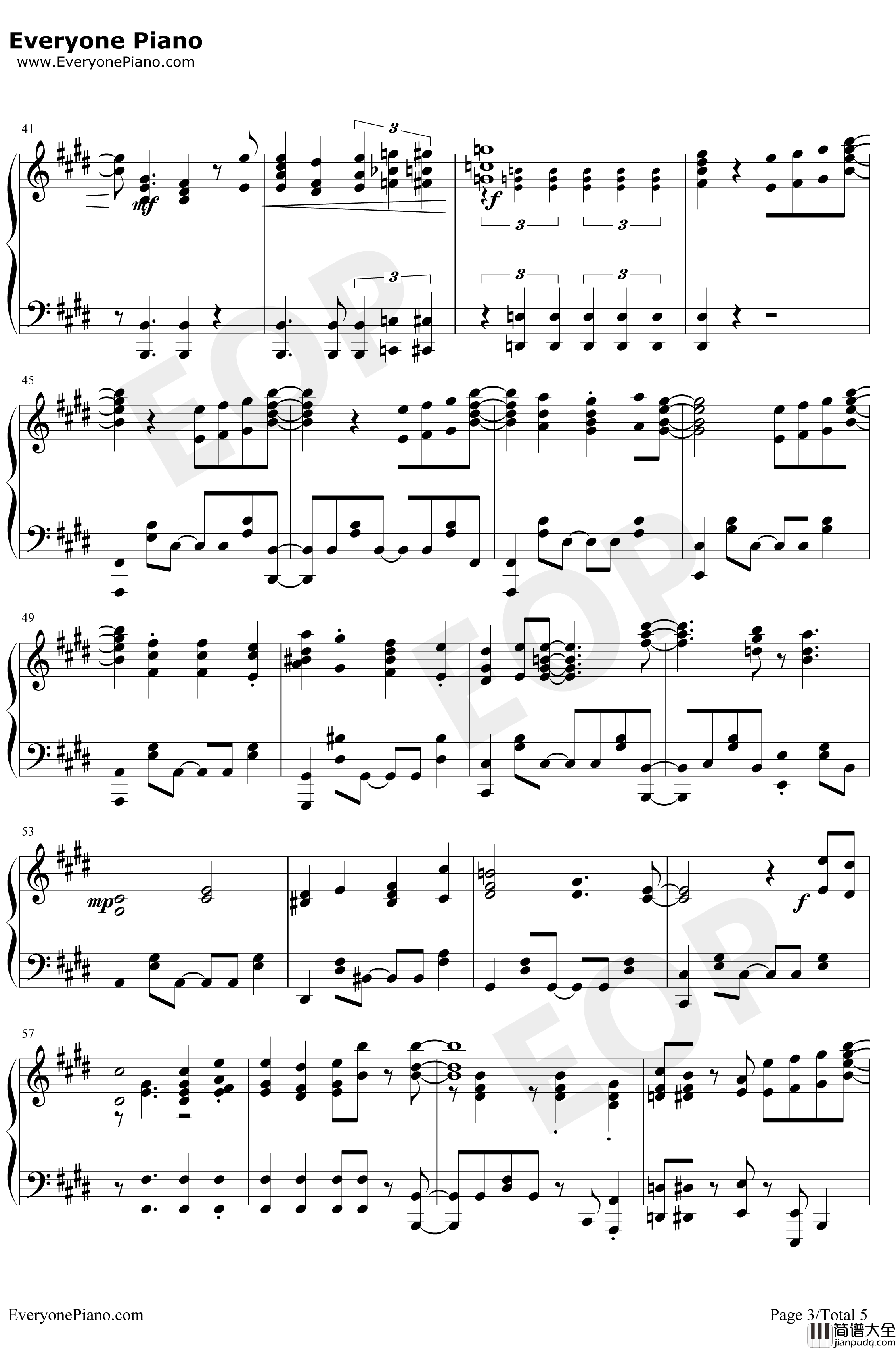 Bitter_Sweet_Harmony钢琴谱_中岛爱_春原庄的管理人小姐OP