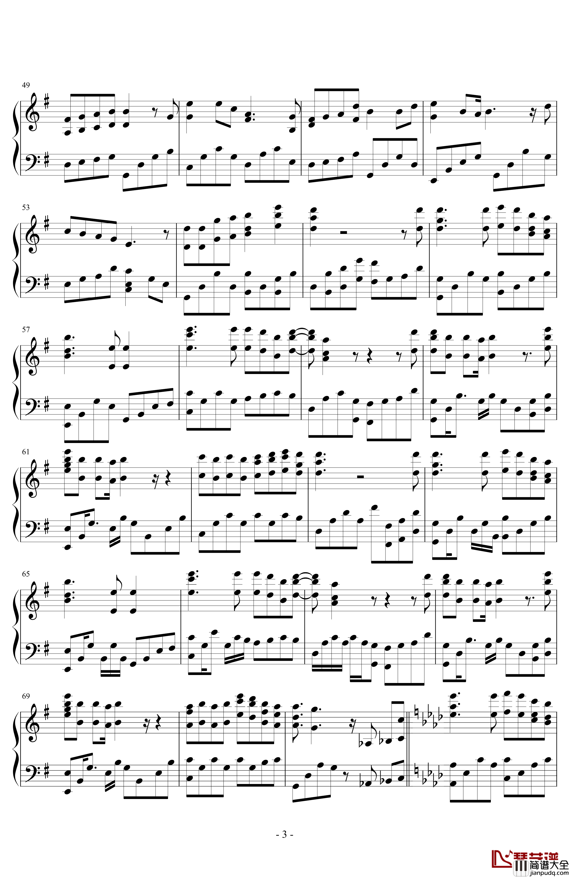 星光背后钢琴谱_吕珊