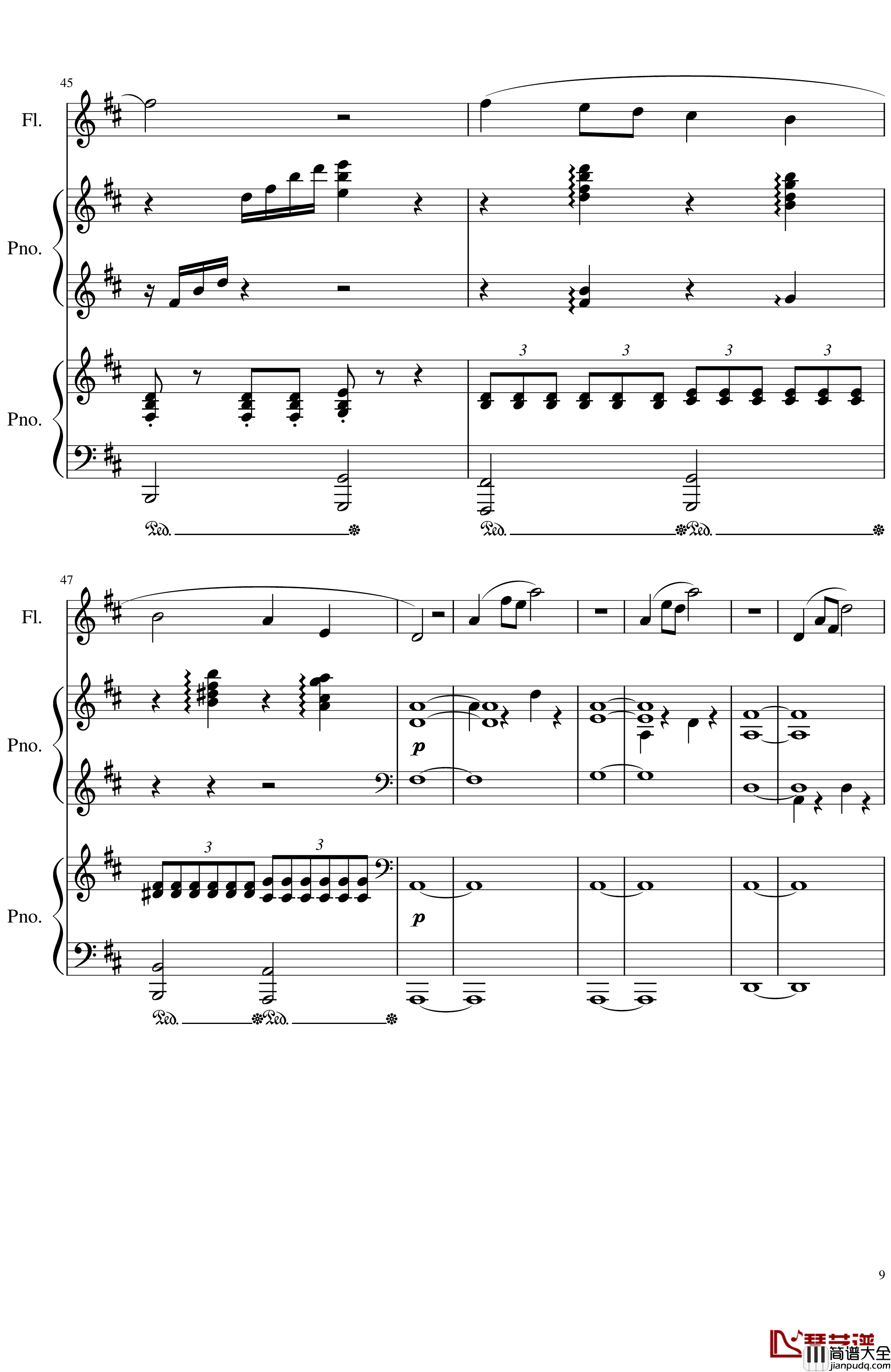 Clair_de_lune,_Op.109b_钢琴谱_Version_for_two_pianos_and_flute_in_D_Major_一个球