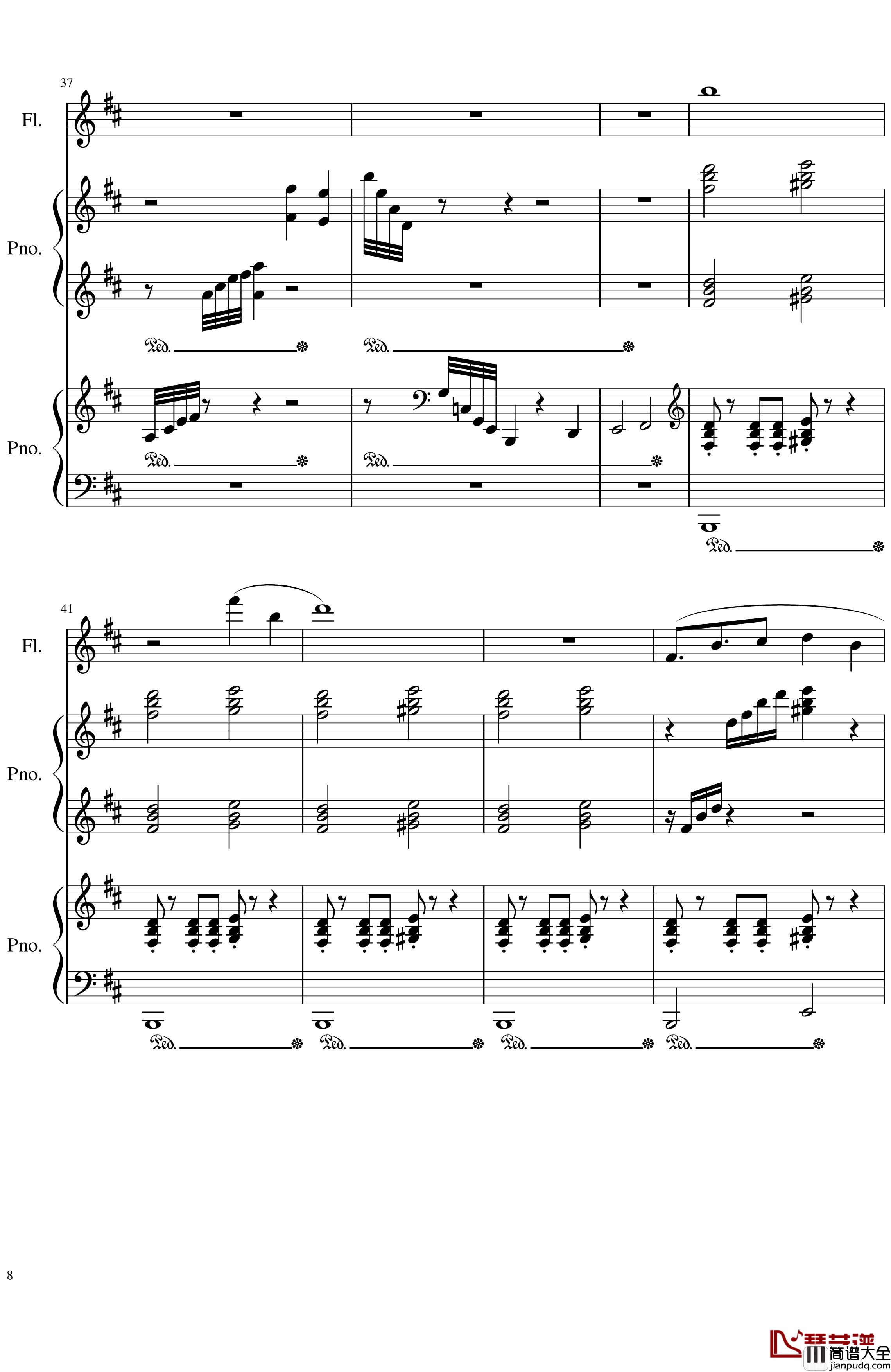 Clair_de_lune,_Op.109b_钢琴谱_Version_for_two_pianos_and_flute_in_D_Major_一个球