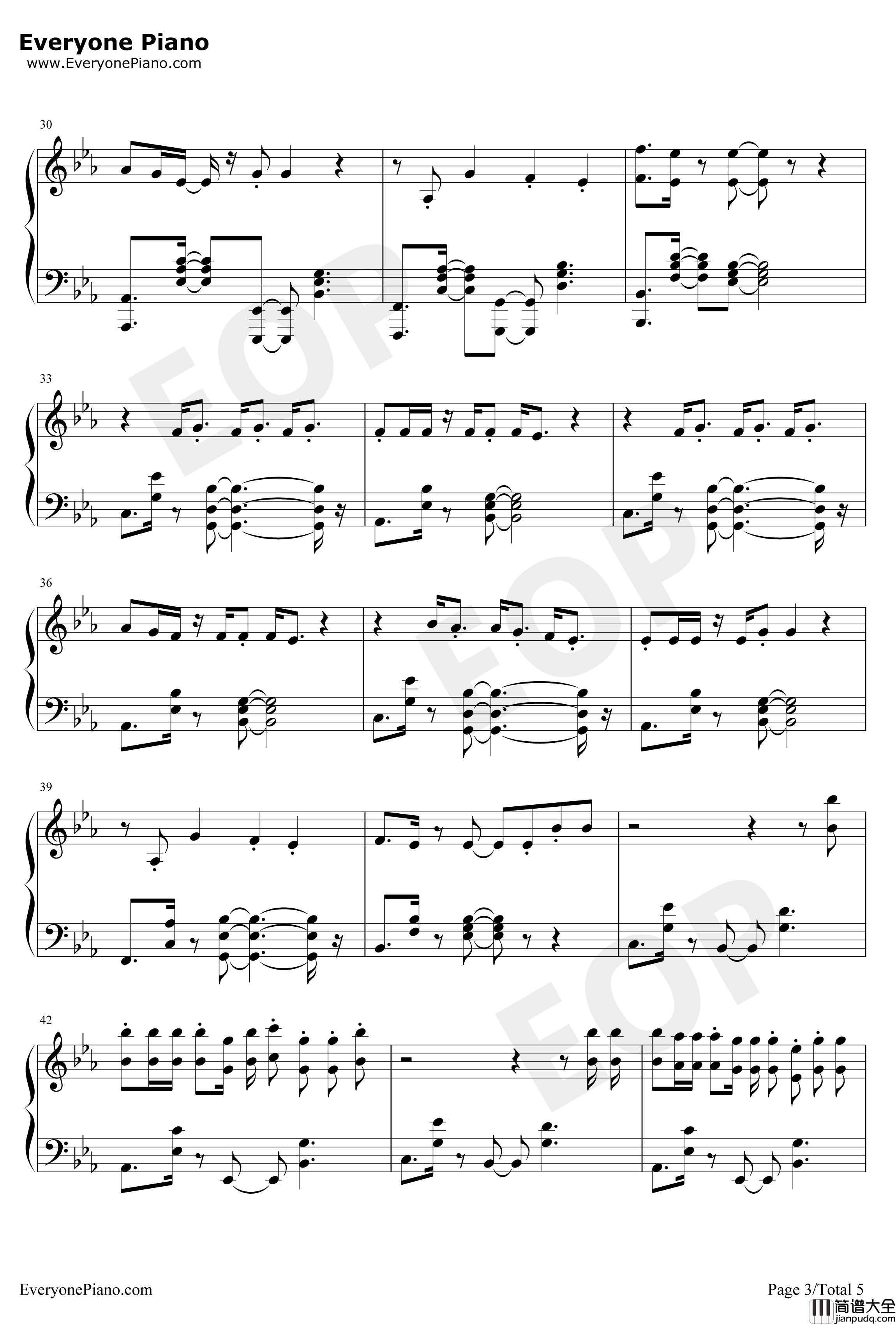 Here_with_Me钢琴谱_MarshmelloChvrches