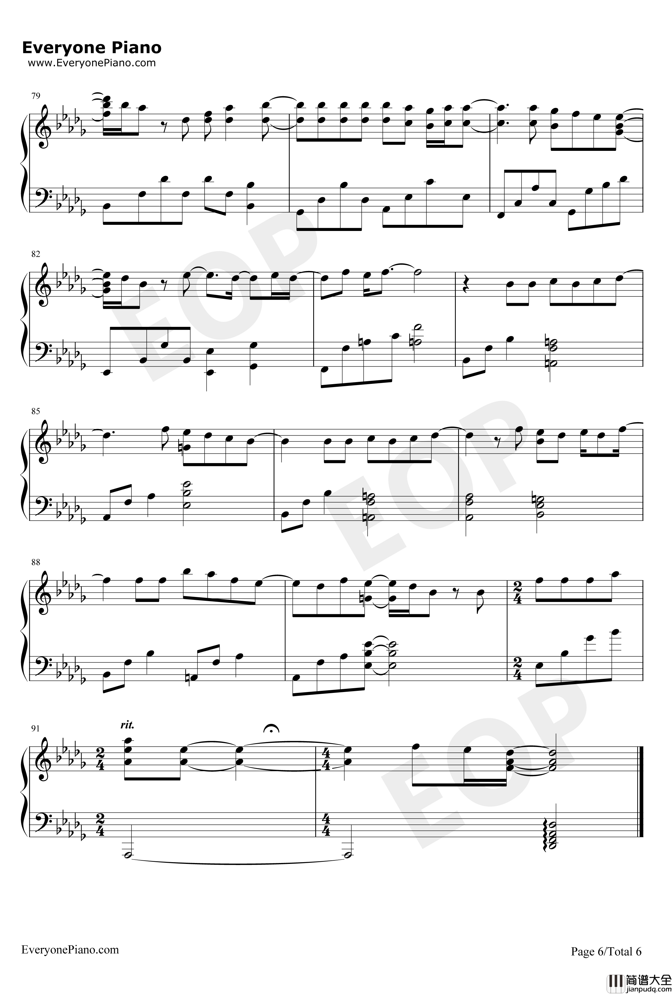 我爱他钢琴谱_丁当_下一站幸福主题曲