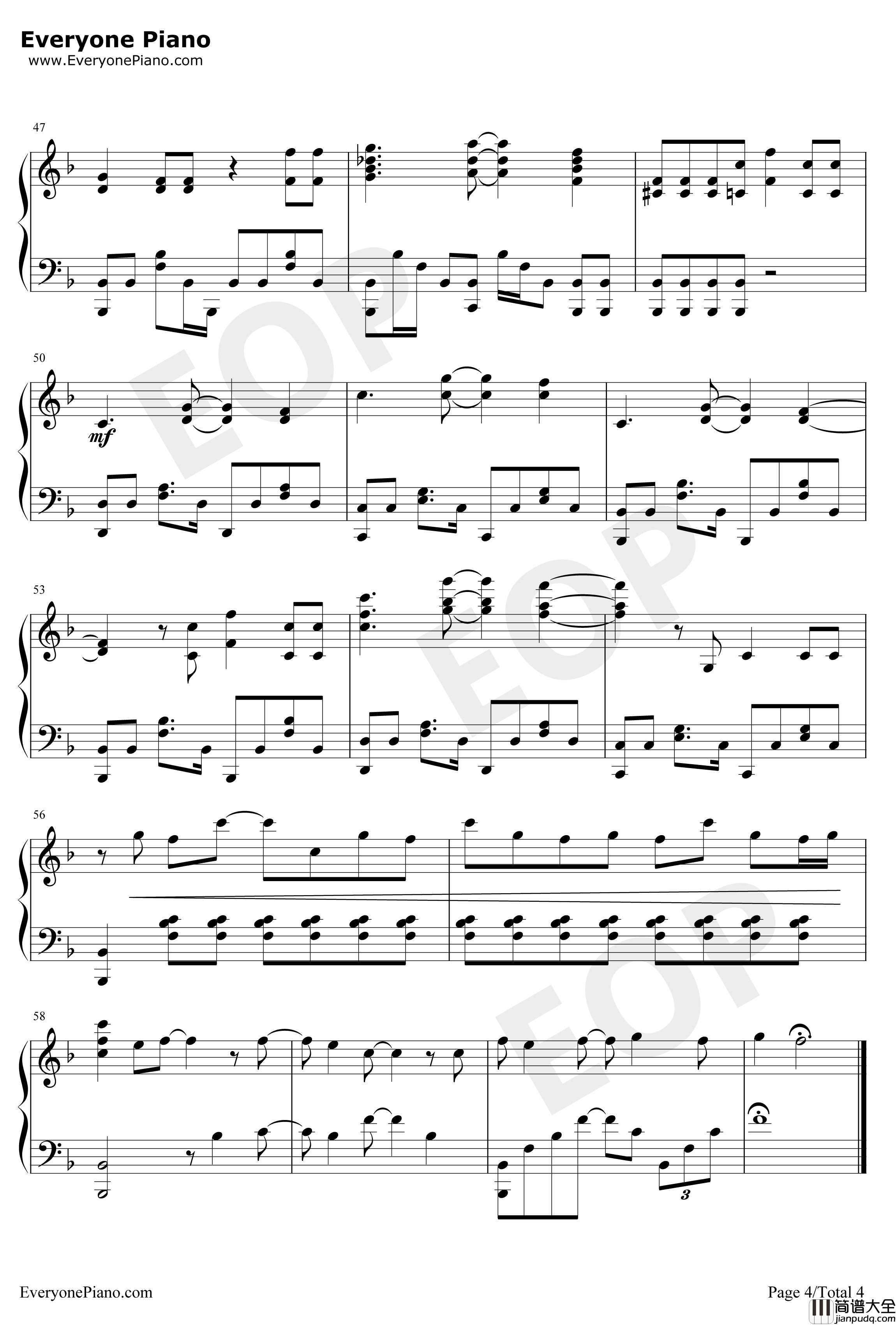 forget_me_not钢琴谱_ReoNa_刀剑神域AlicizationED