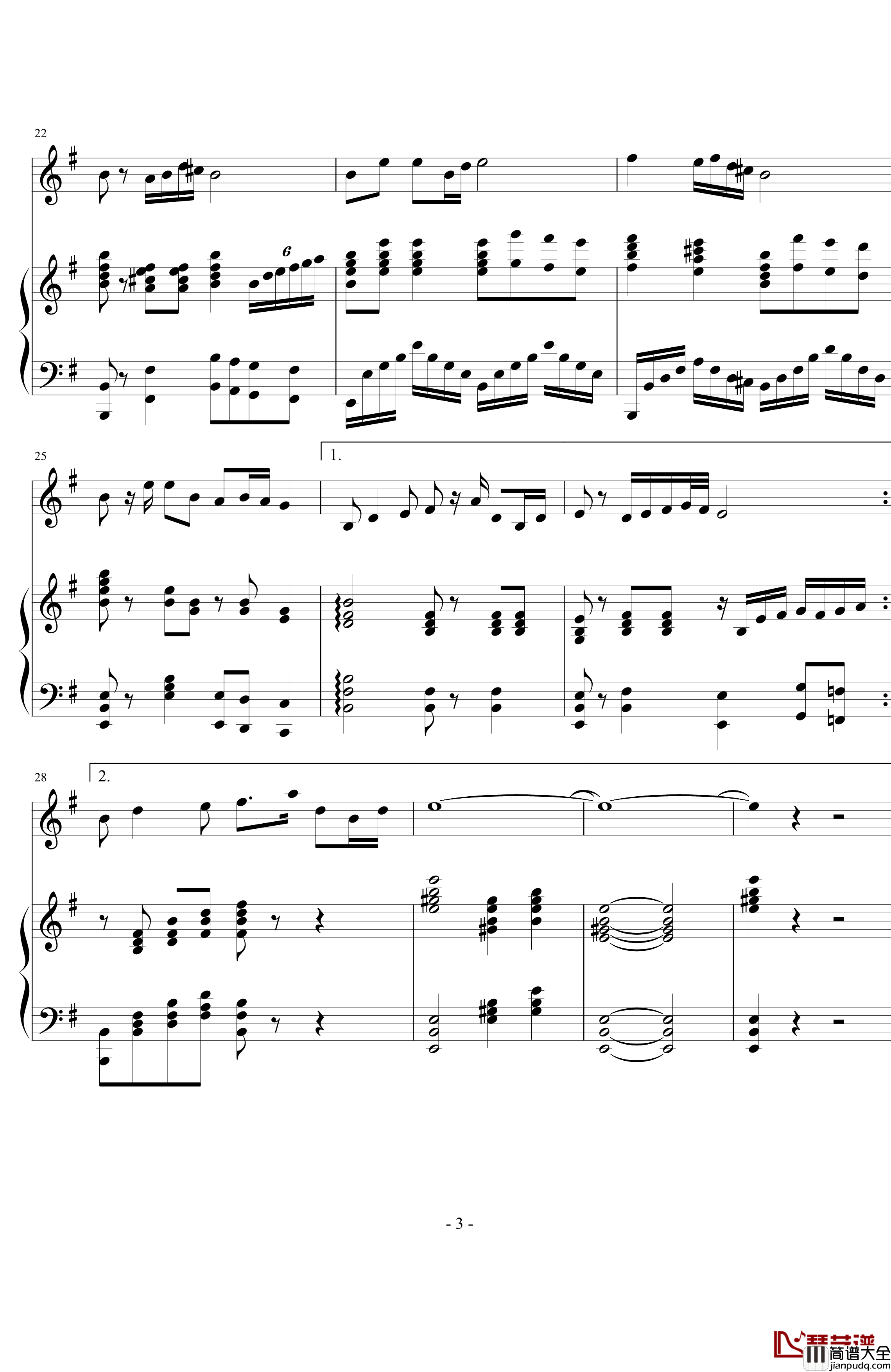 遍插茱萸少一人钢琴谱_王志信