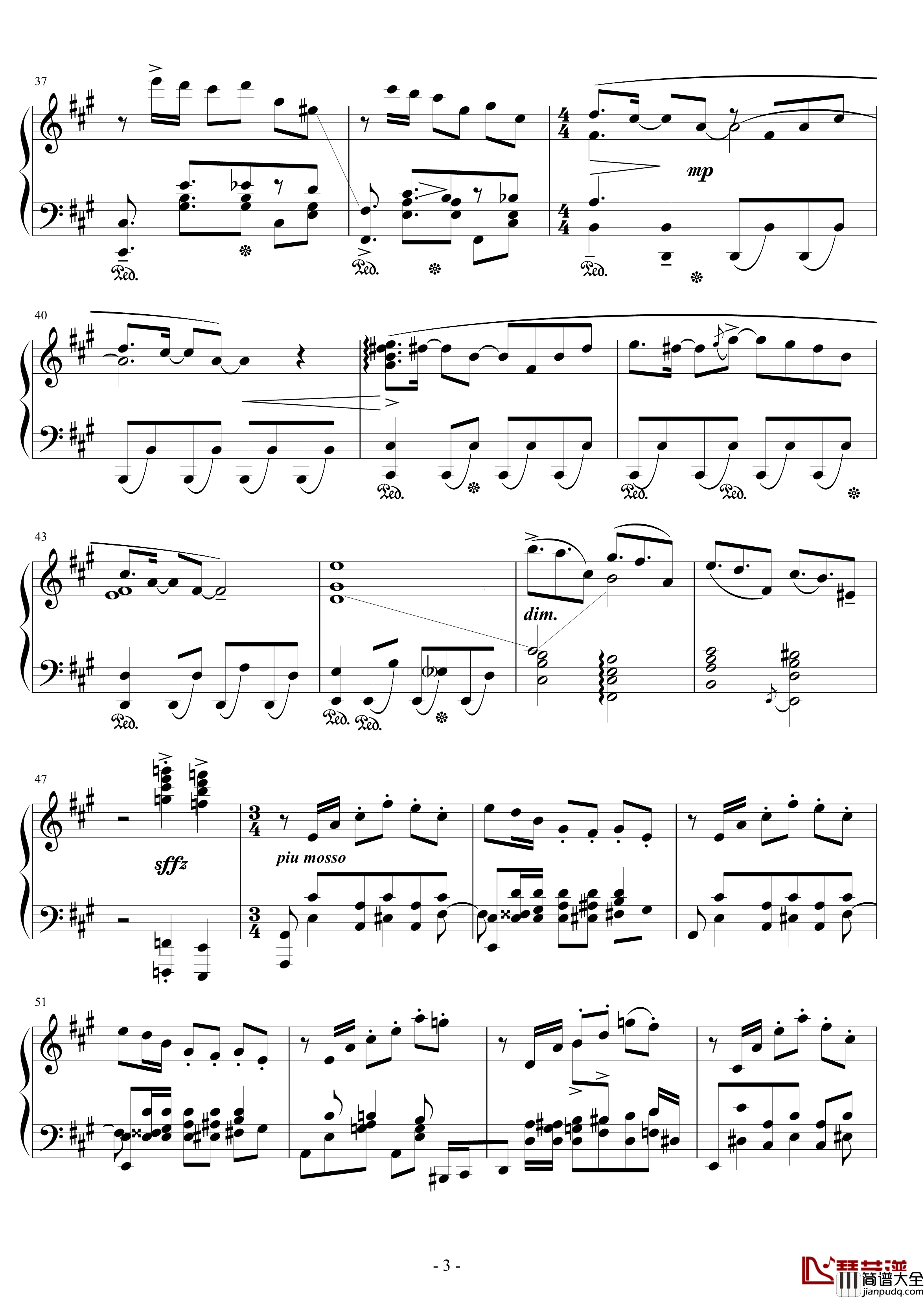 Party钢琴谱_月球之花