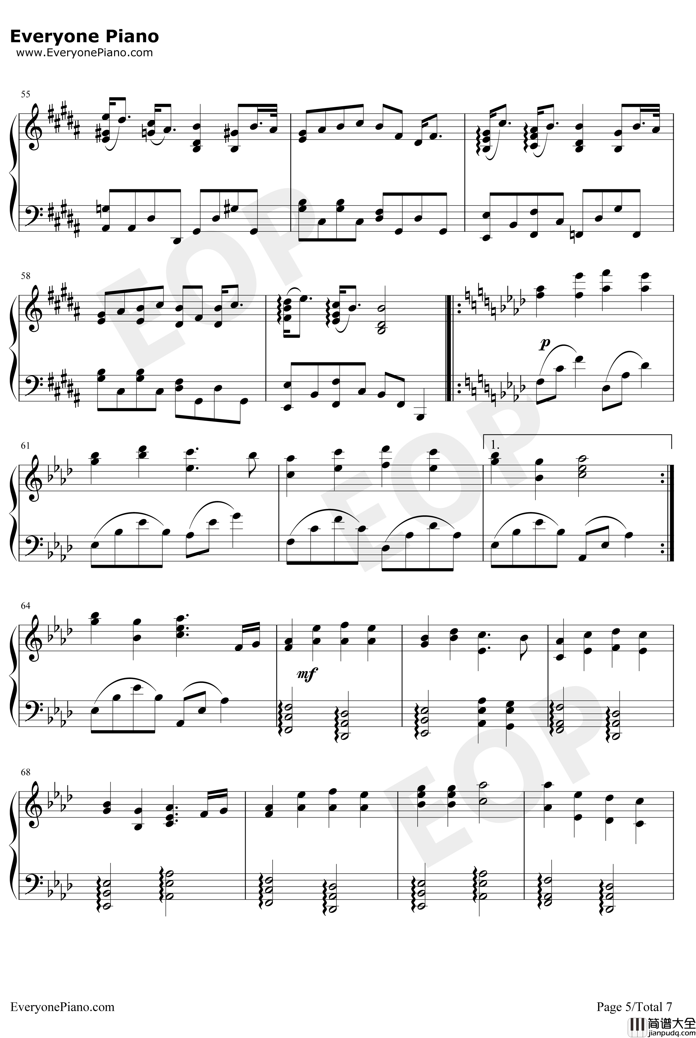 Lemon钢琴谱_米津玄师_完美演奏版