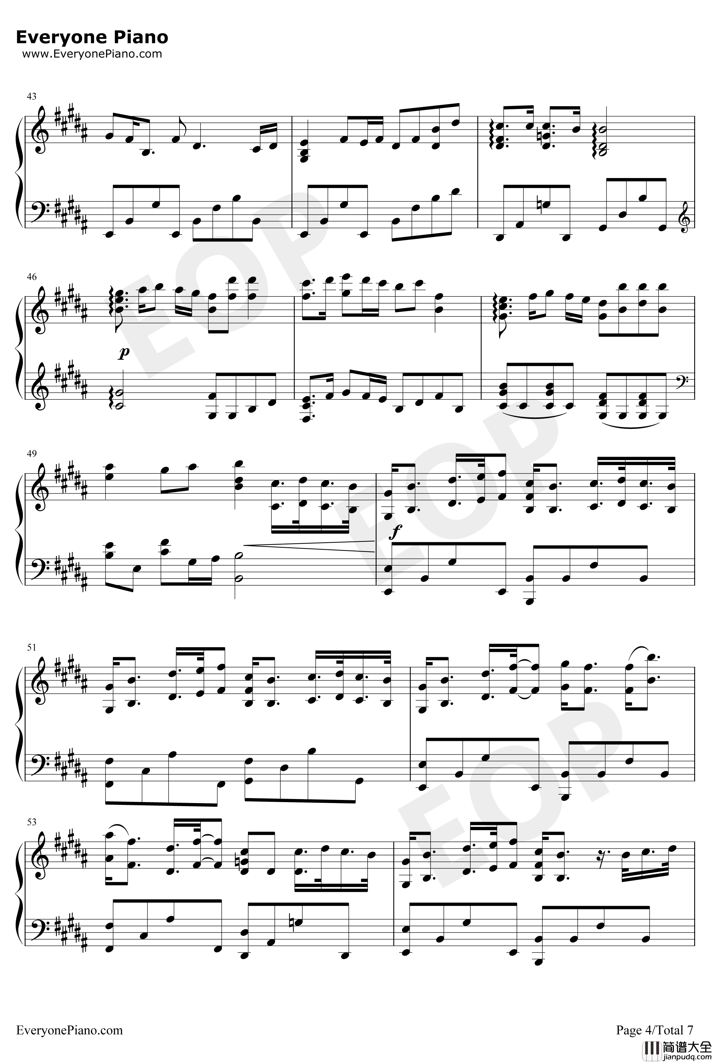 Lemon钢琴谱_米津玄师_完美演奏版