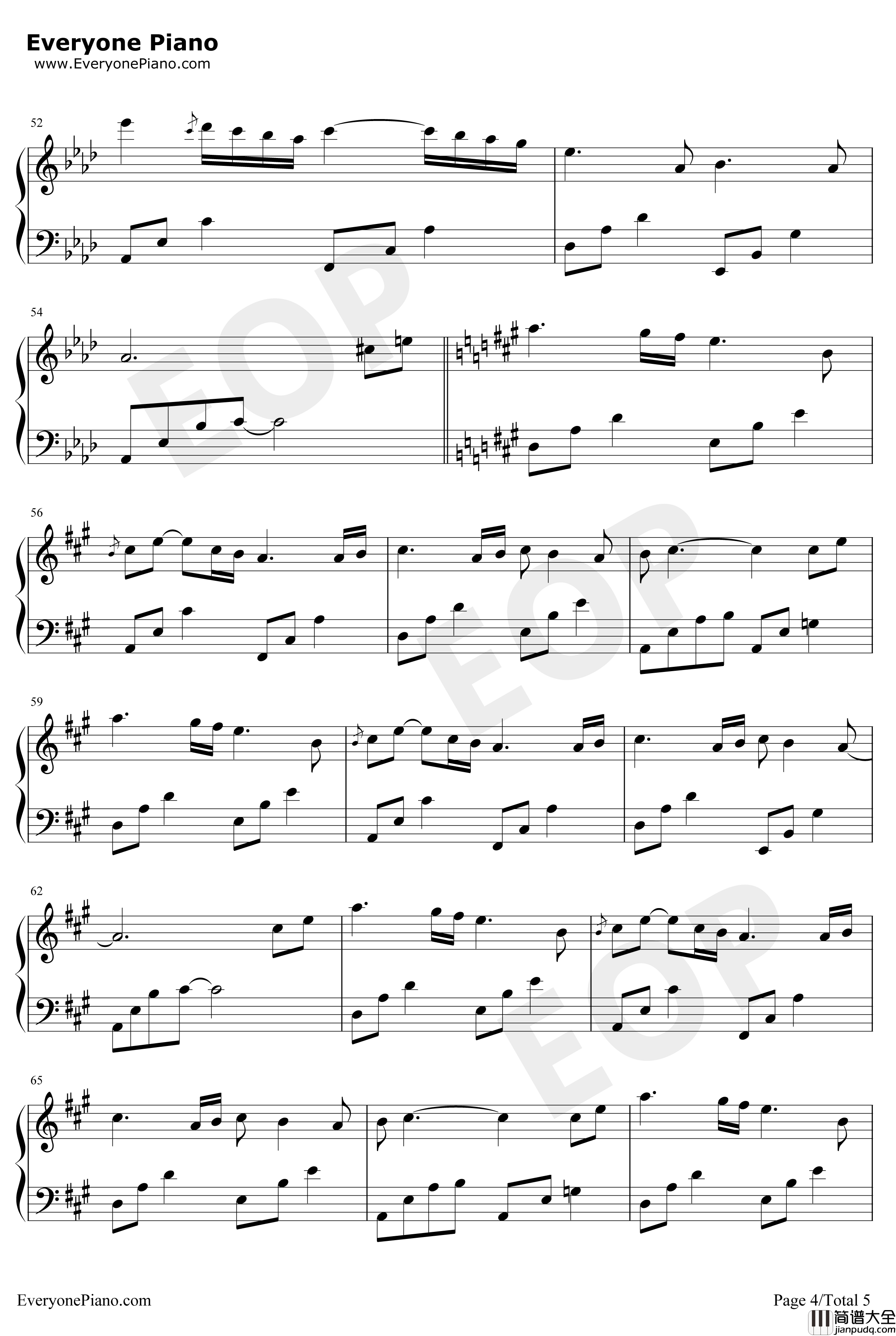 Follow_the_Wind钢琴谱_July