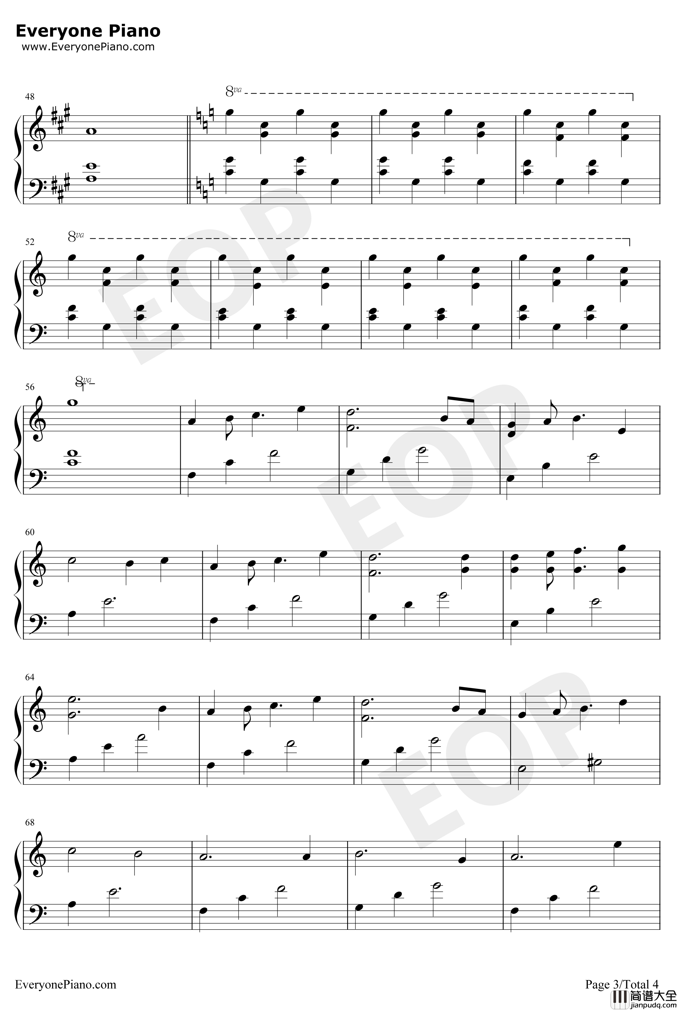 Cry_for_the_Moon钢琴谱_出羽良彰_来自风平浪静的明天OST