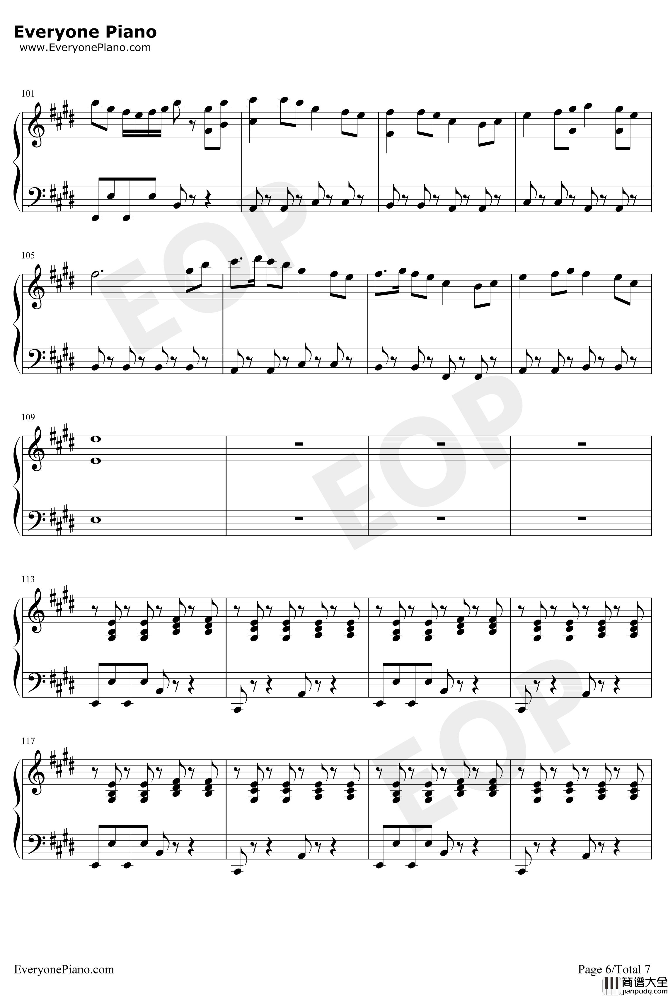 Monody钢琴谱_TheFatRatLauraBrehm_TheFatRat_抖音歌曲