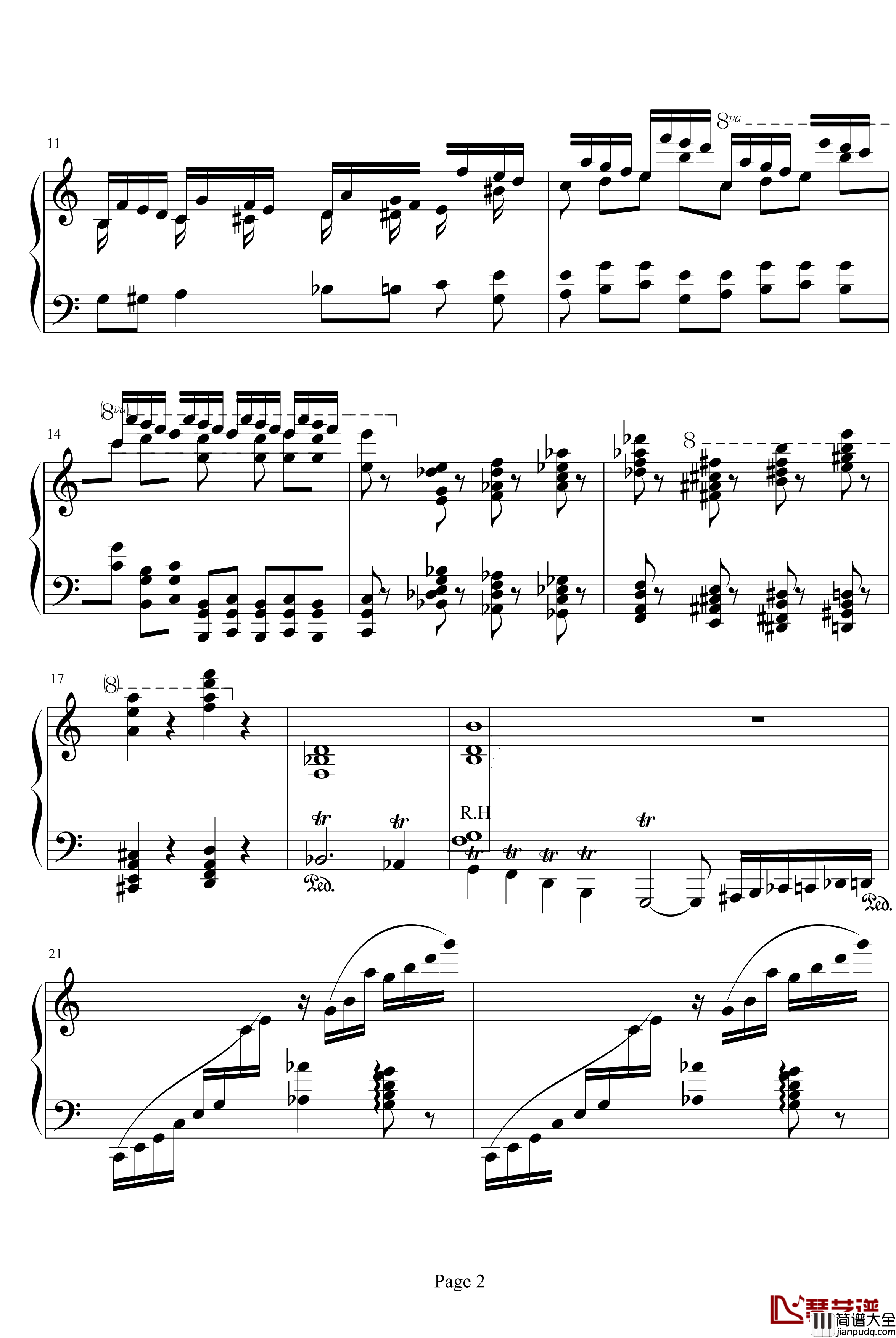 超凡练习曲第1首钢琴谱_李斯特