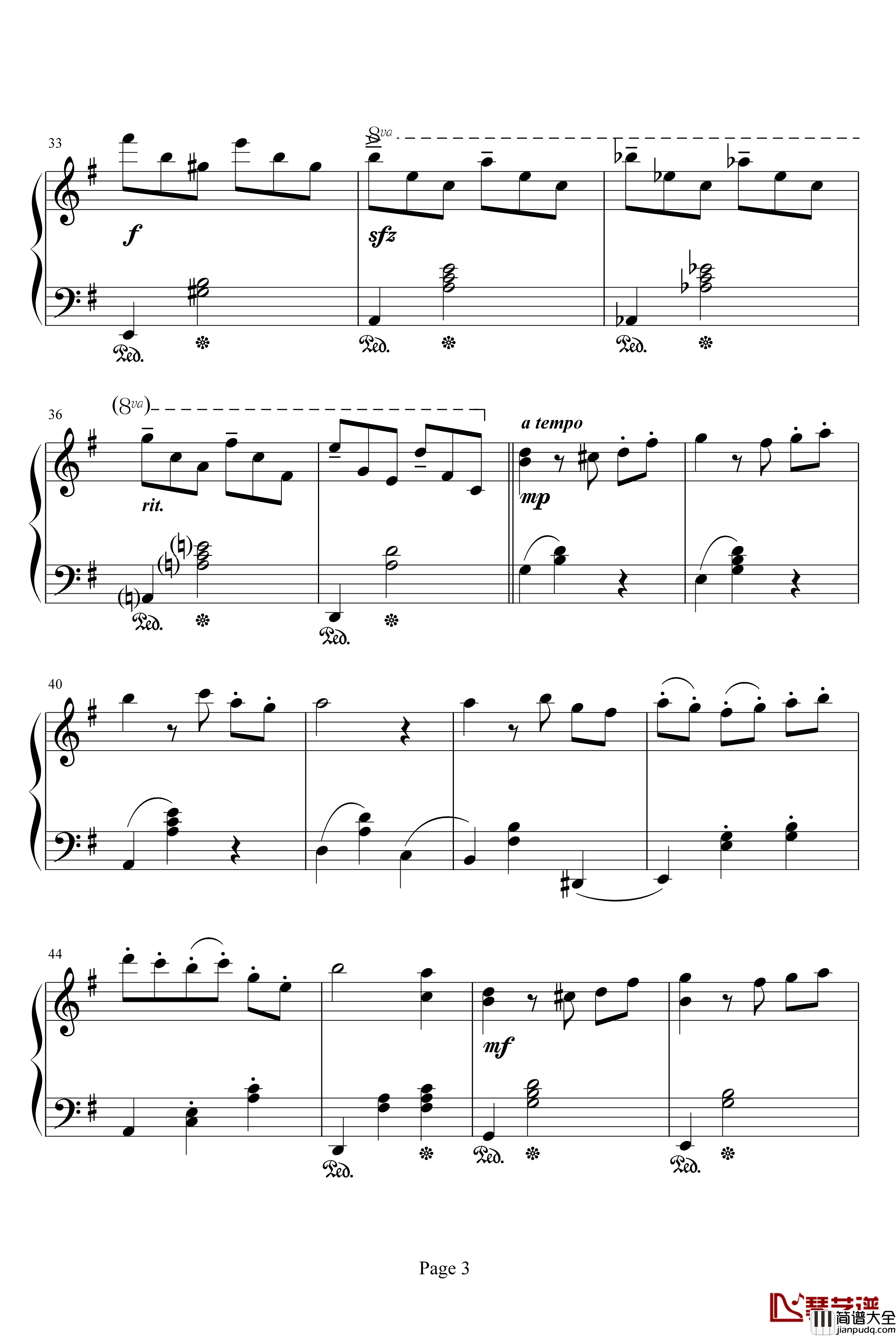 四月素描簿钢琴谱_须釜俊一