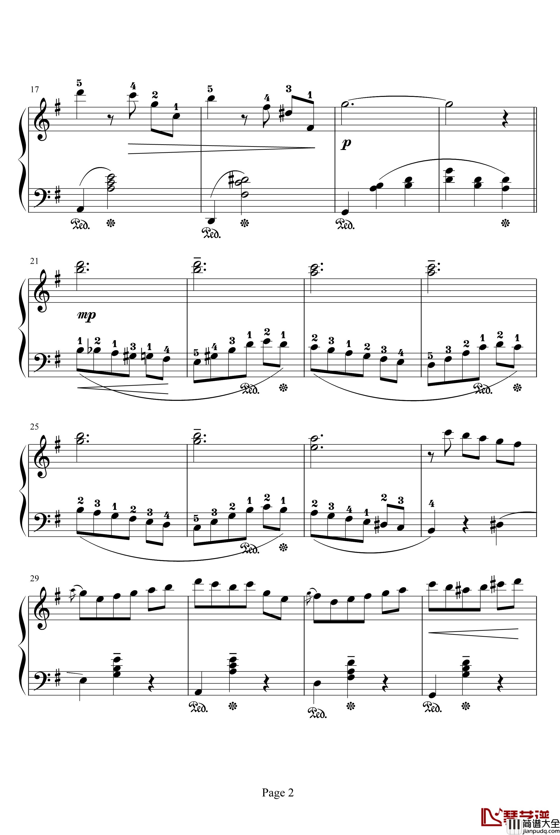 四月素描簿钢琴谱_须釜俊一