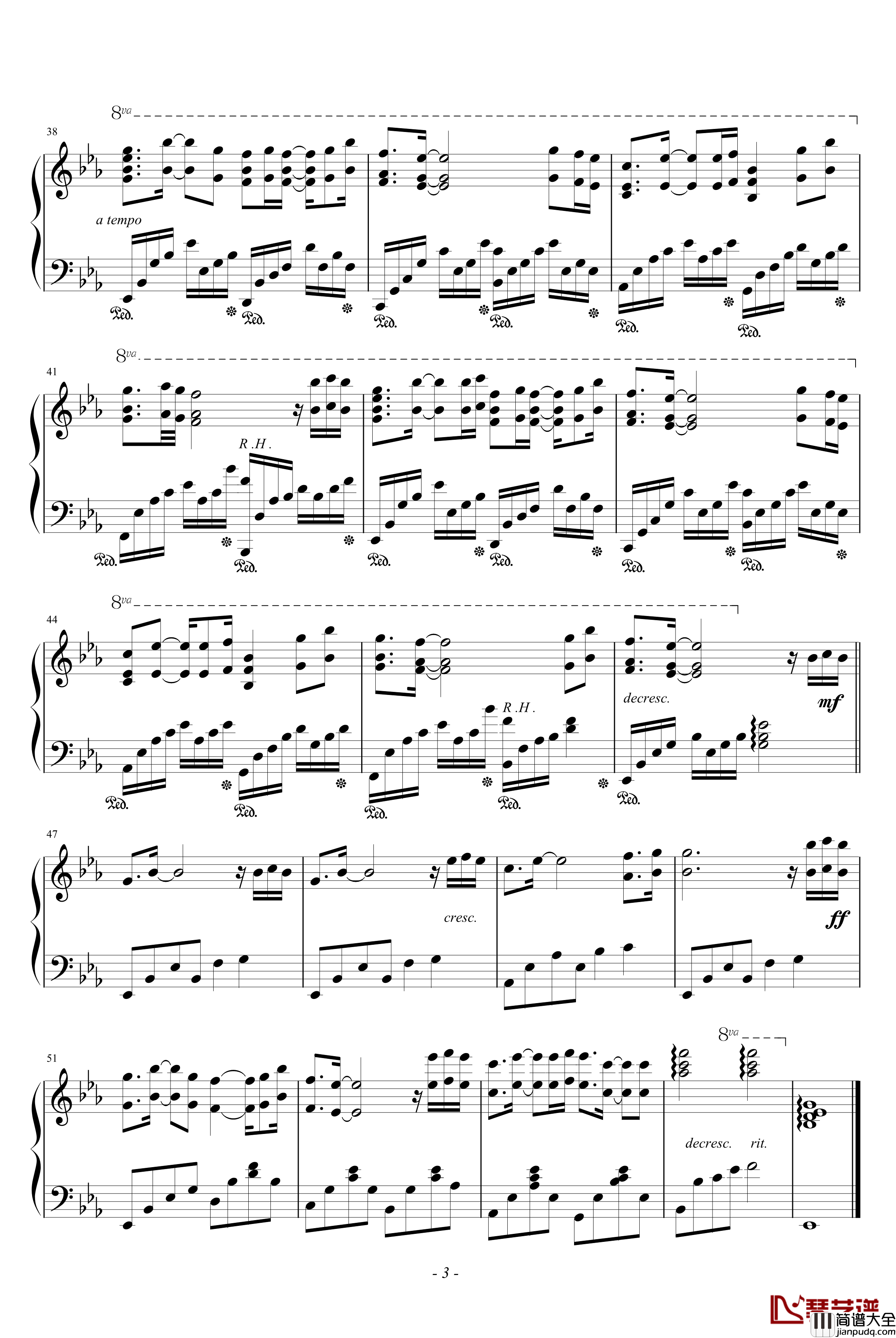 泪海钢琴谱_许茹芸