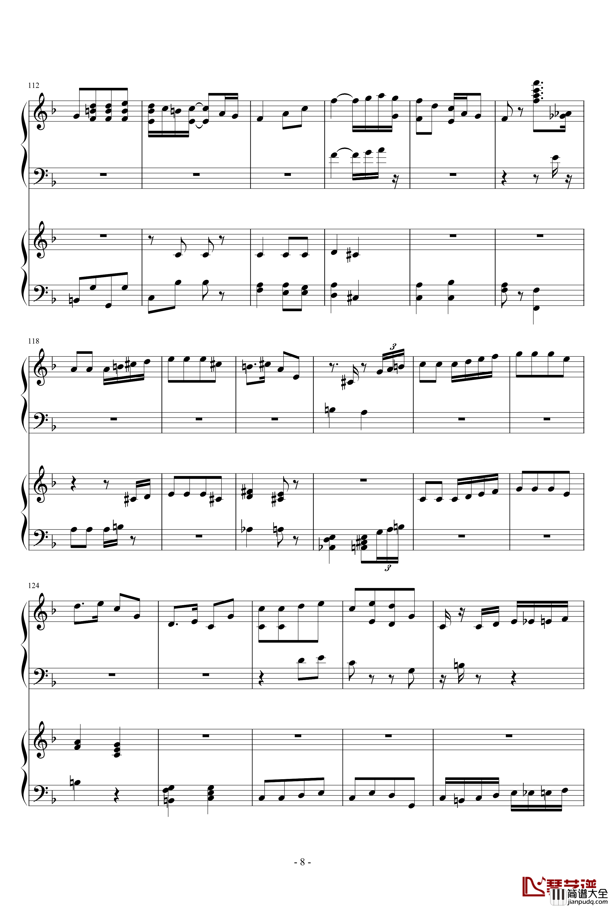 扬基嘟德尔钢琴谱_爵士_dengguobiao