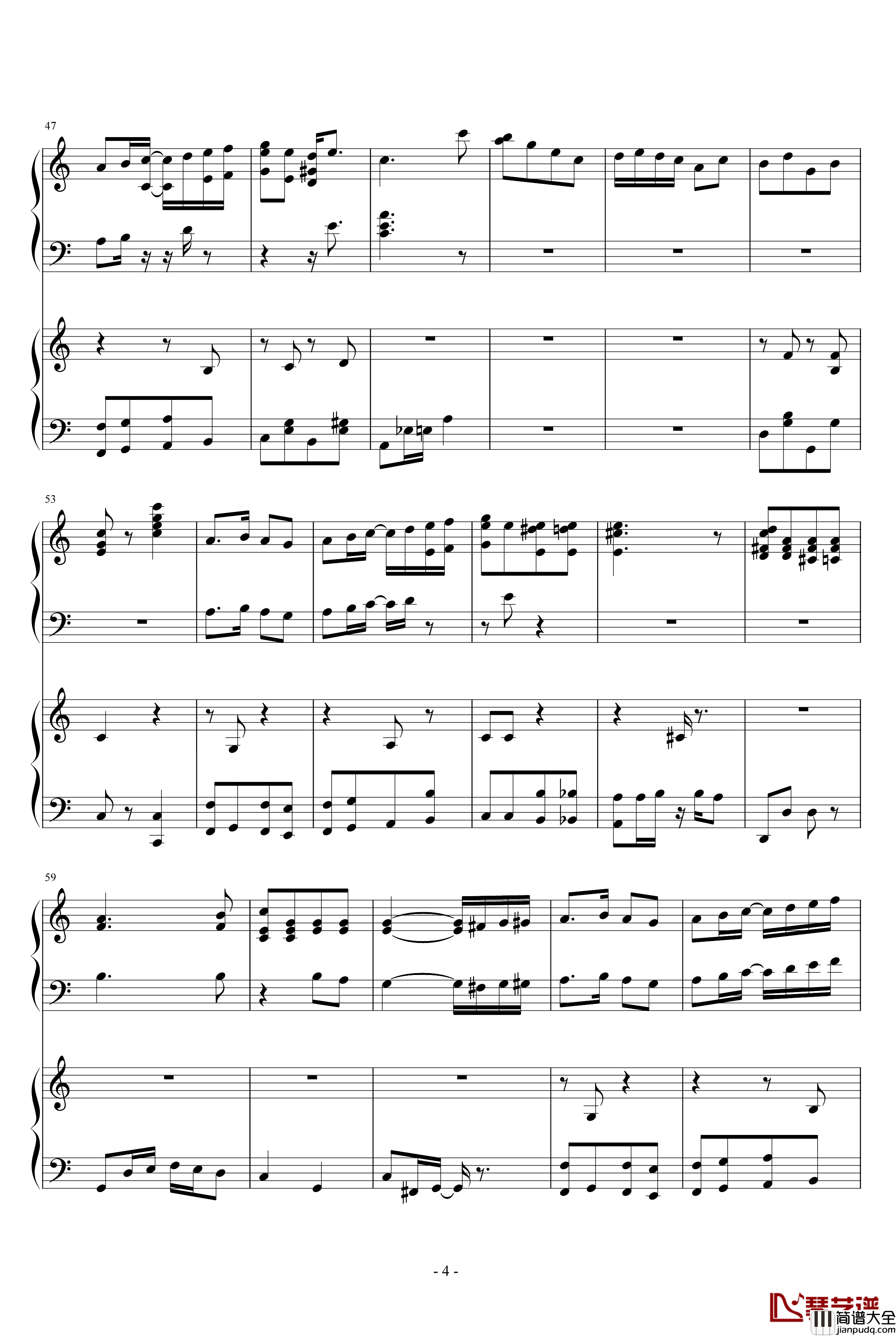 扬基嘟德尔钢琴谱_爵士_dengguobiao