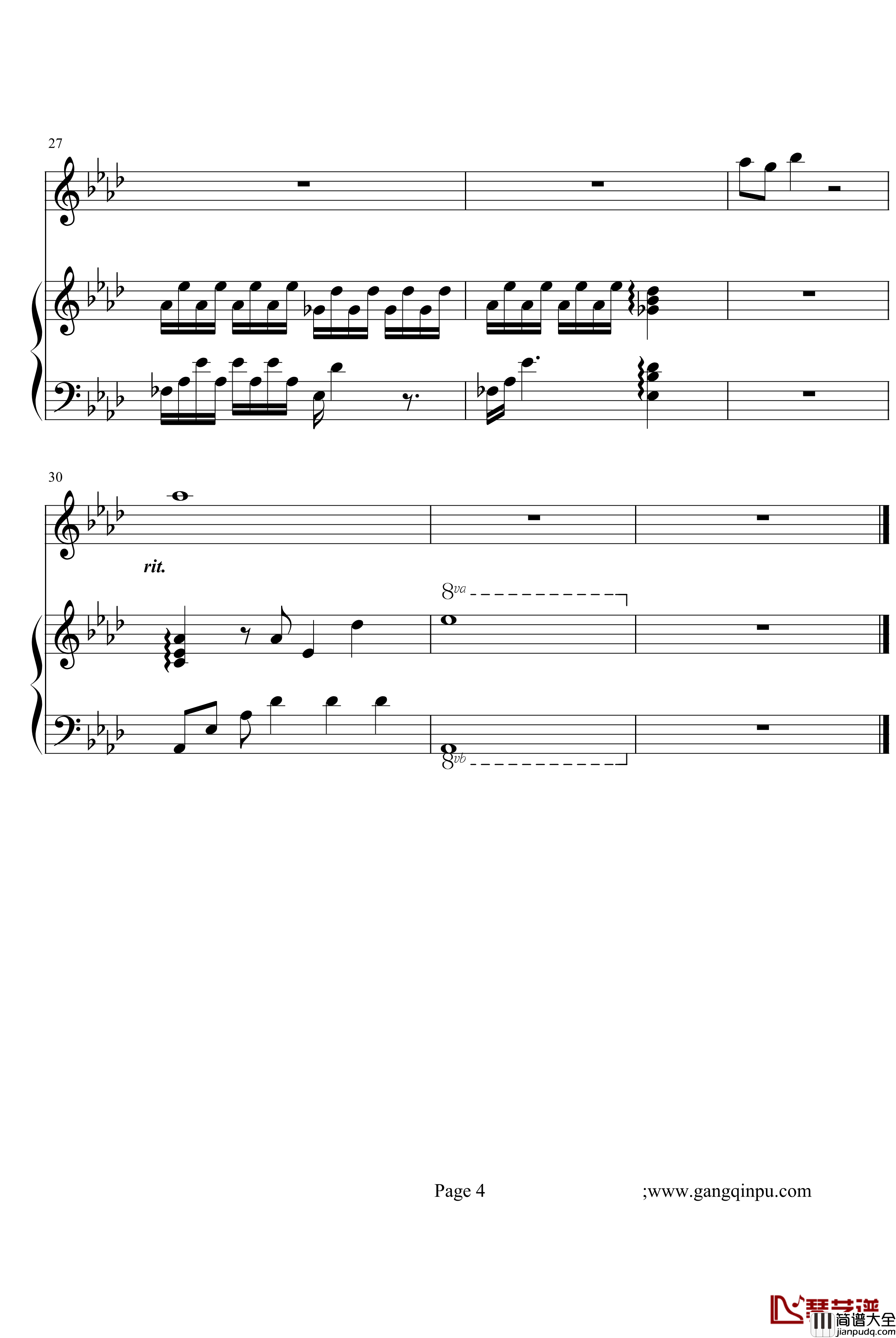 不能谈情只能说爱钢琴谱_影视