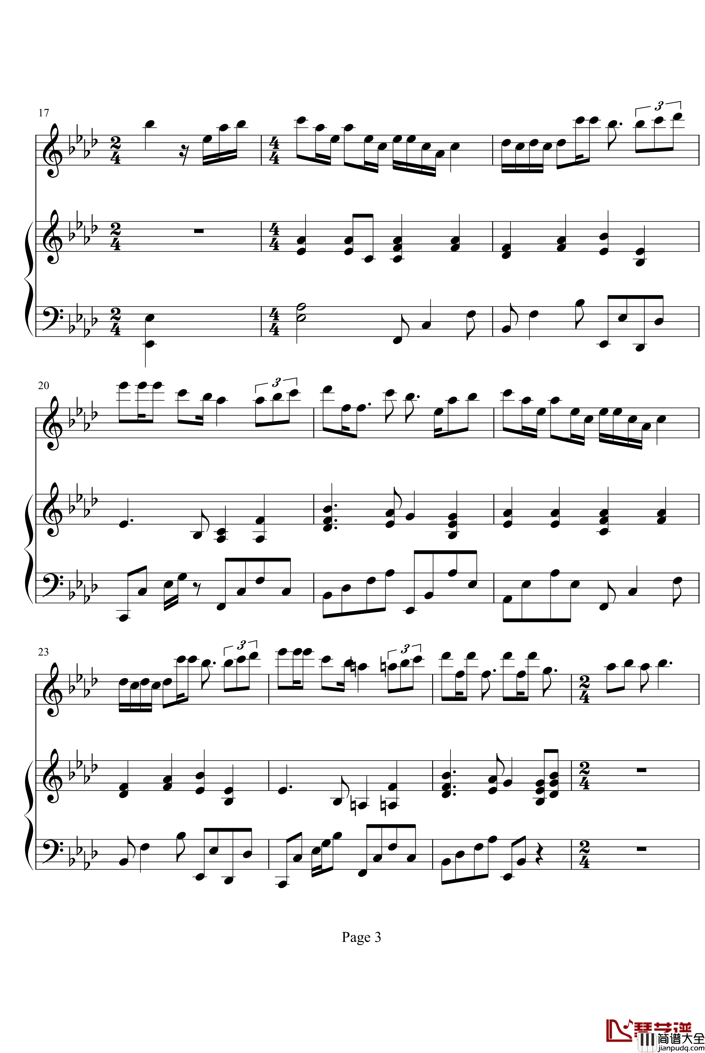 不能谈情只能说爱钢琴谱_影视