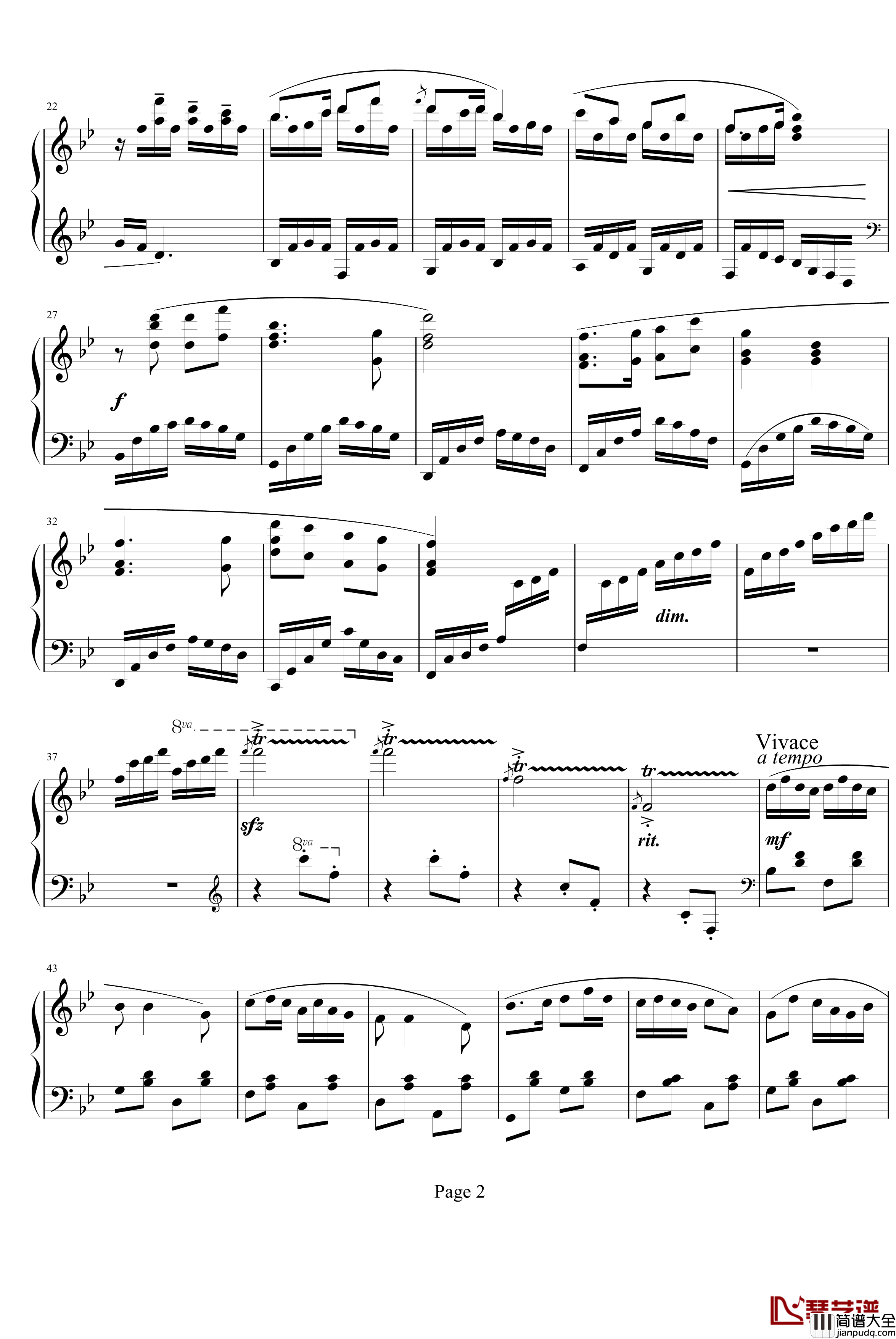 向阳花钢琴谱_储望华_中国名曲