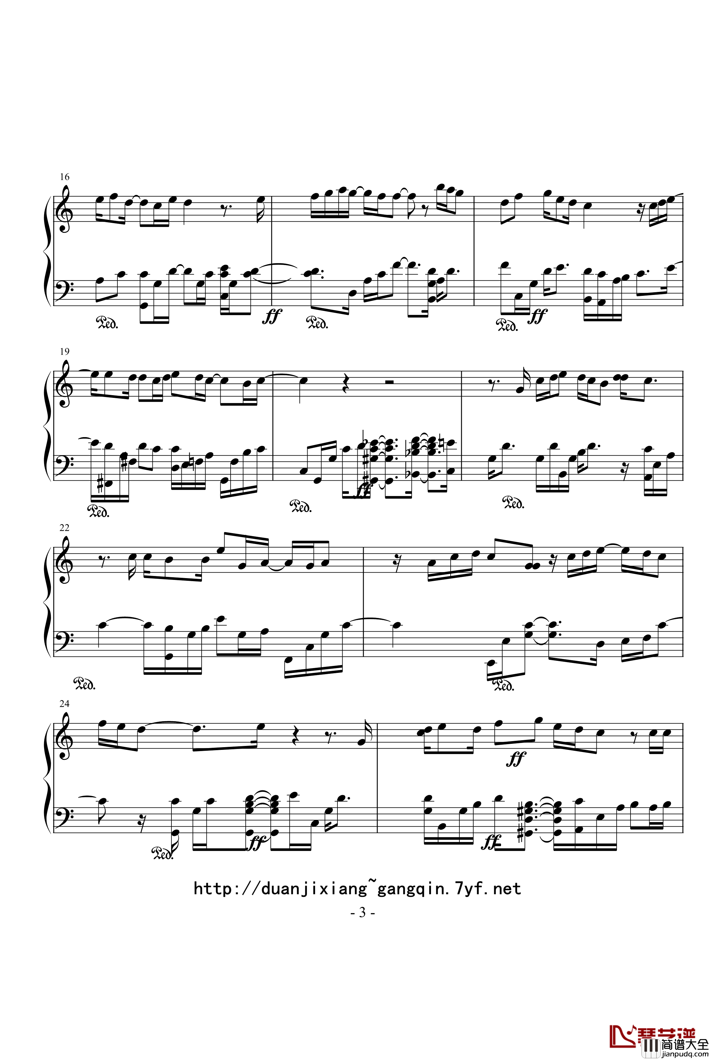 因为是女子钢琴谱_Kiss