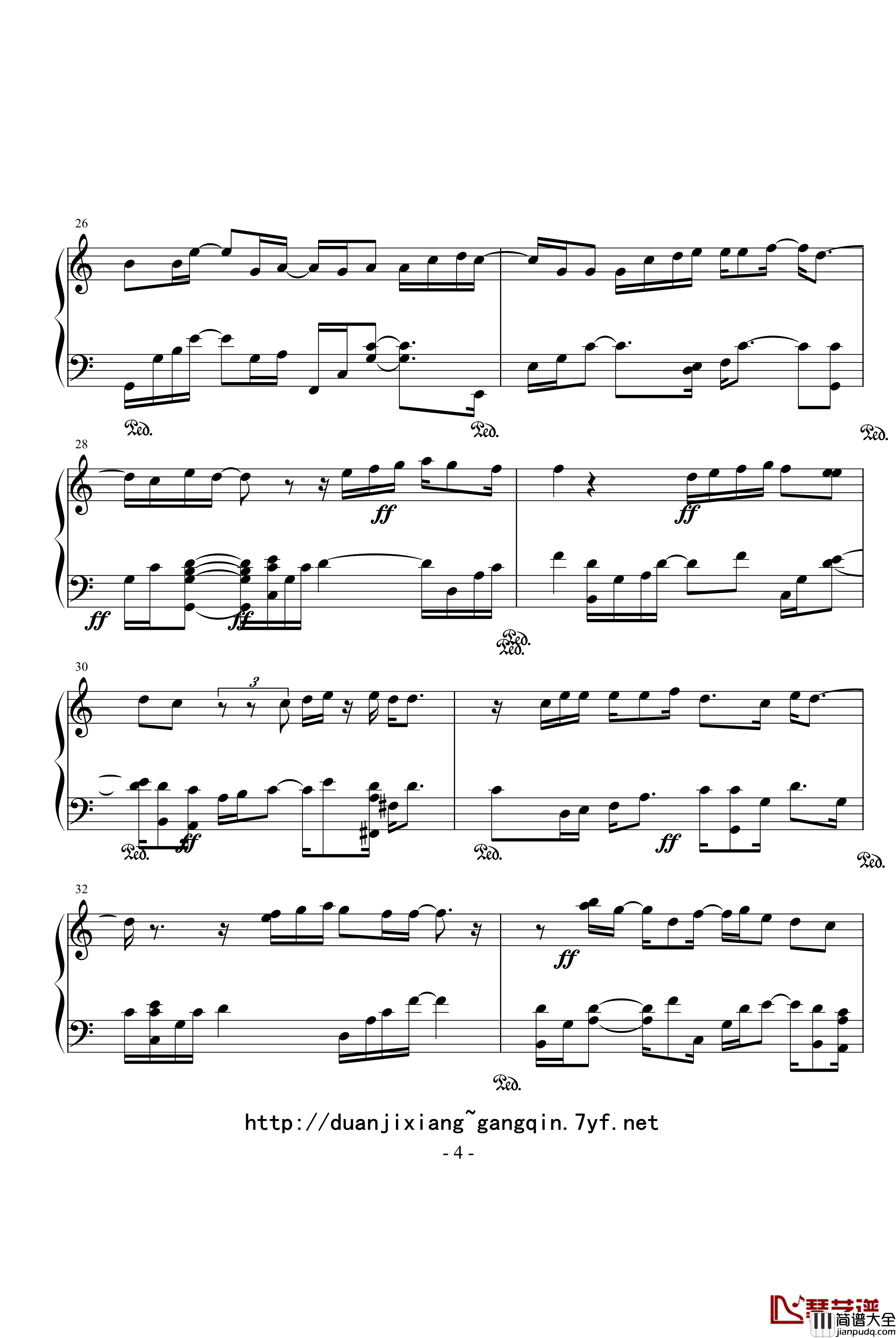 因为是女子钢琴谱_Kiss