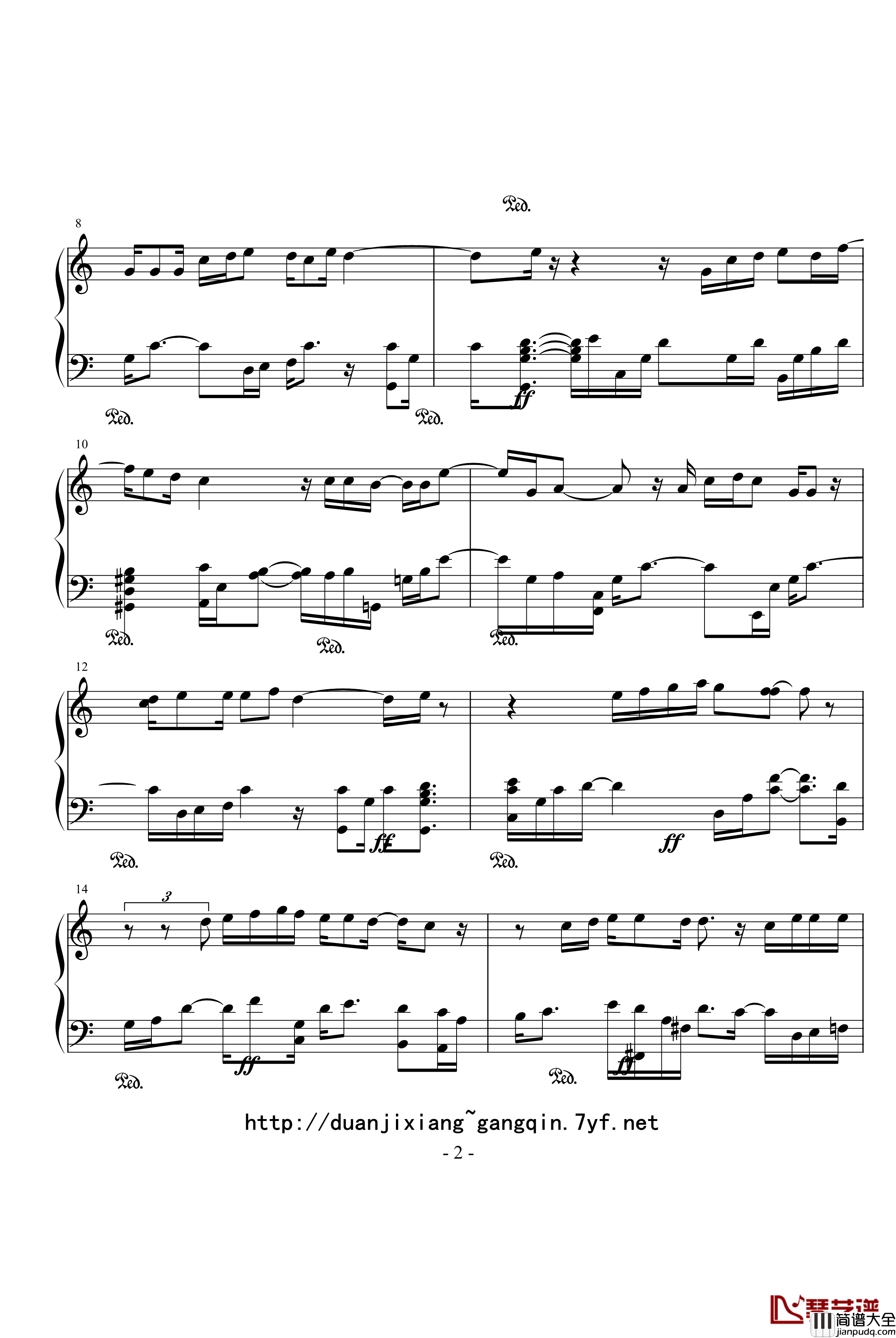 因为是女子钢琴谱_Kiss