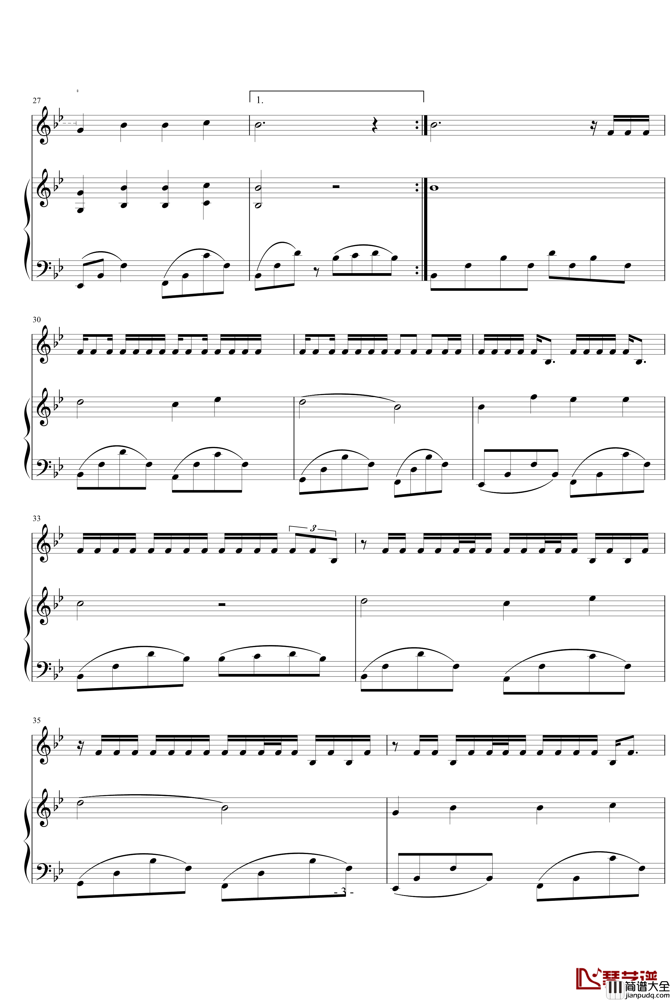 妈妈的话钢琴谱_完美总谱版_专心制谱_周杰伦