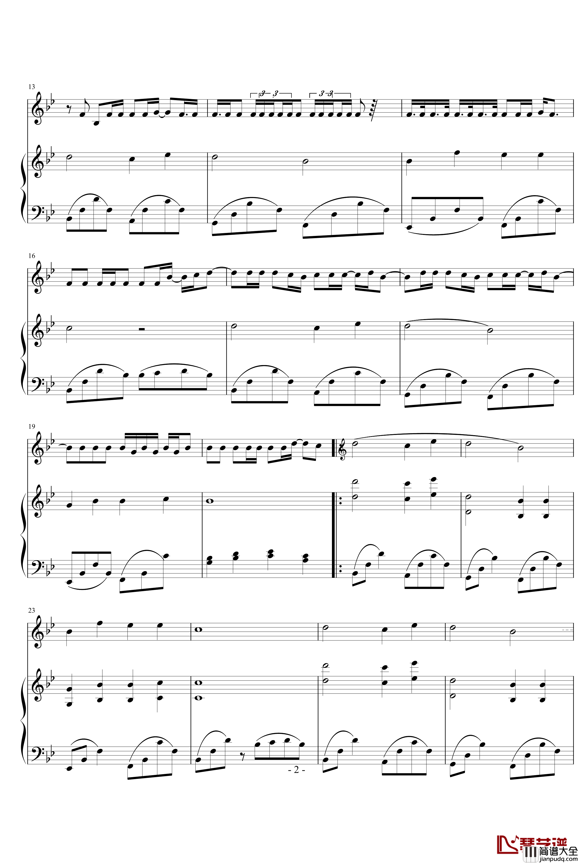 妈妈的话钢琴谱_完美总谱版_专心制谱_周杰伦