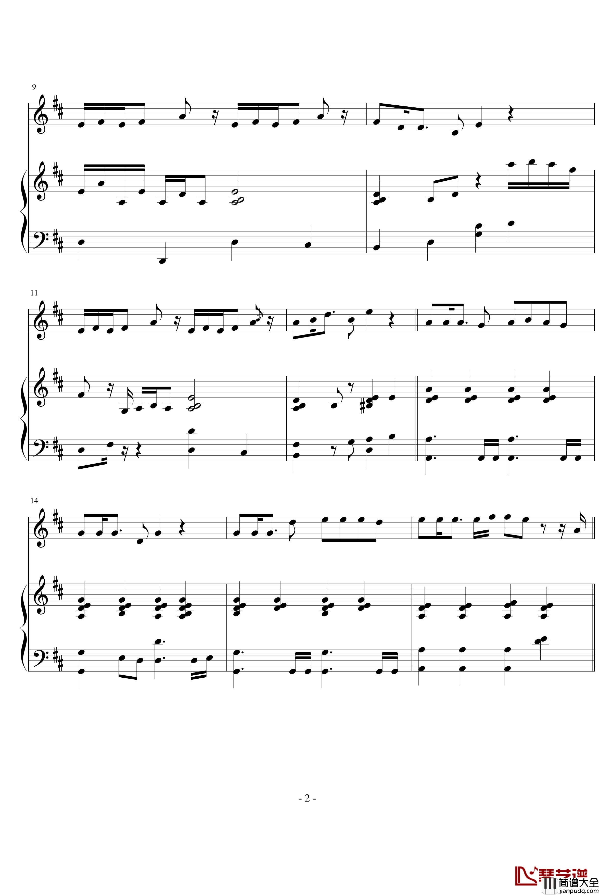 千里之外钢琴谱_弹唱_周杰伦