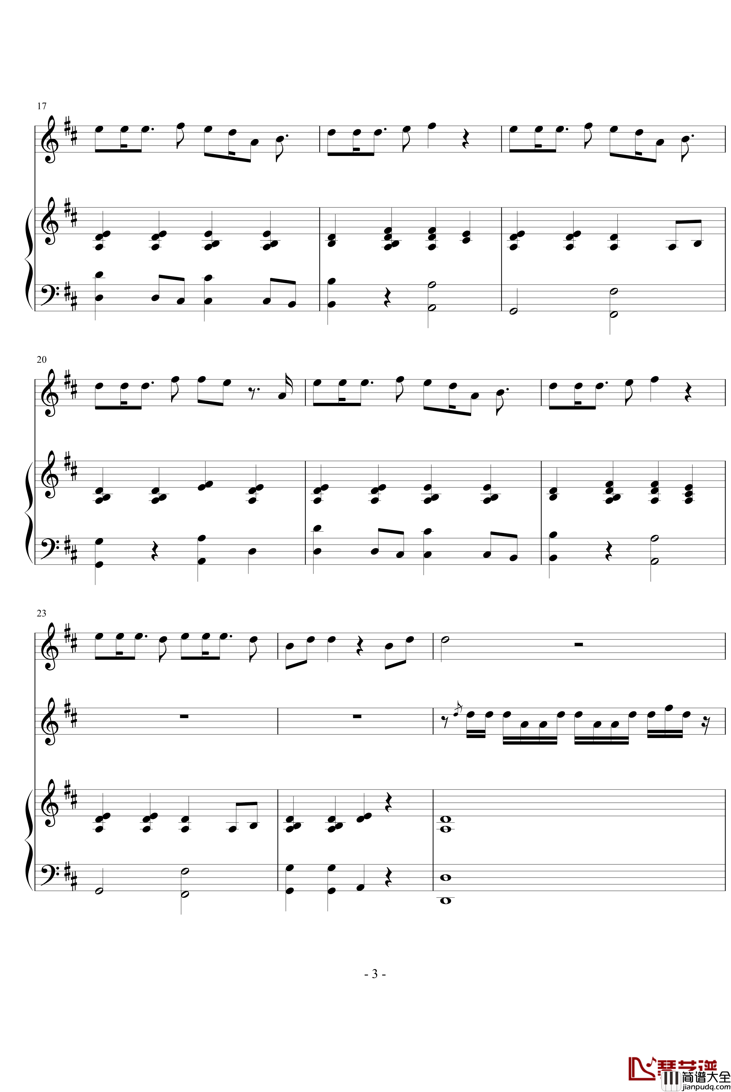 千里之外钢琴谱_弹唱_周杰伦