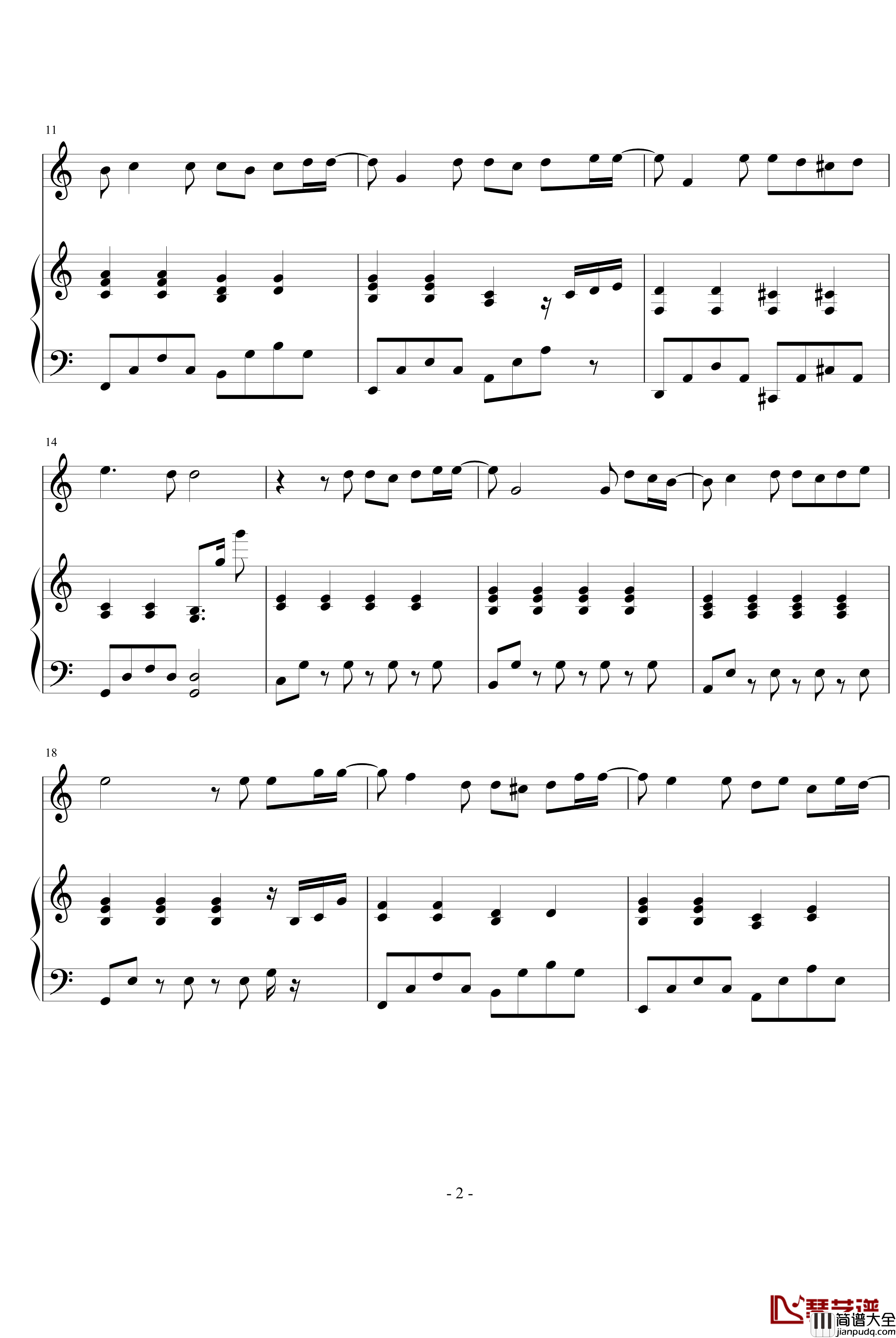 退后钢琴谱_弹唱版_周杰伦