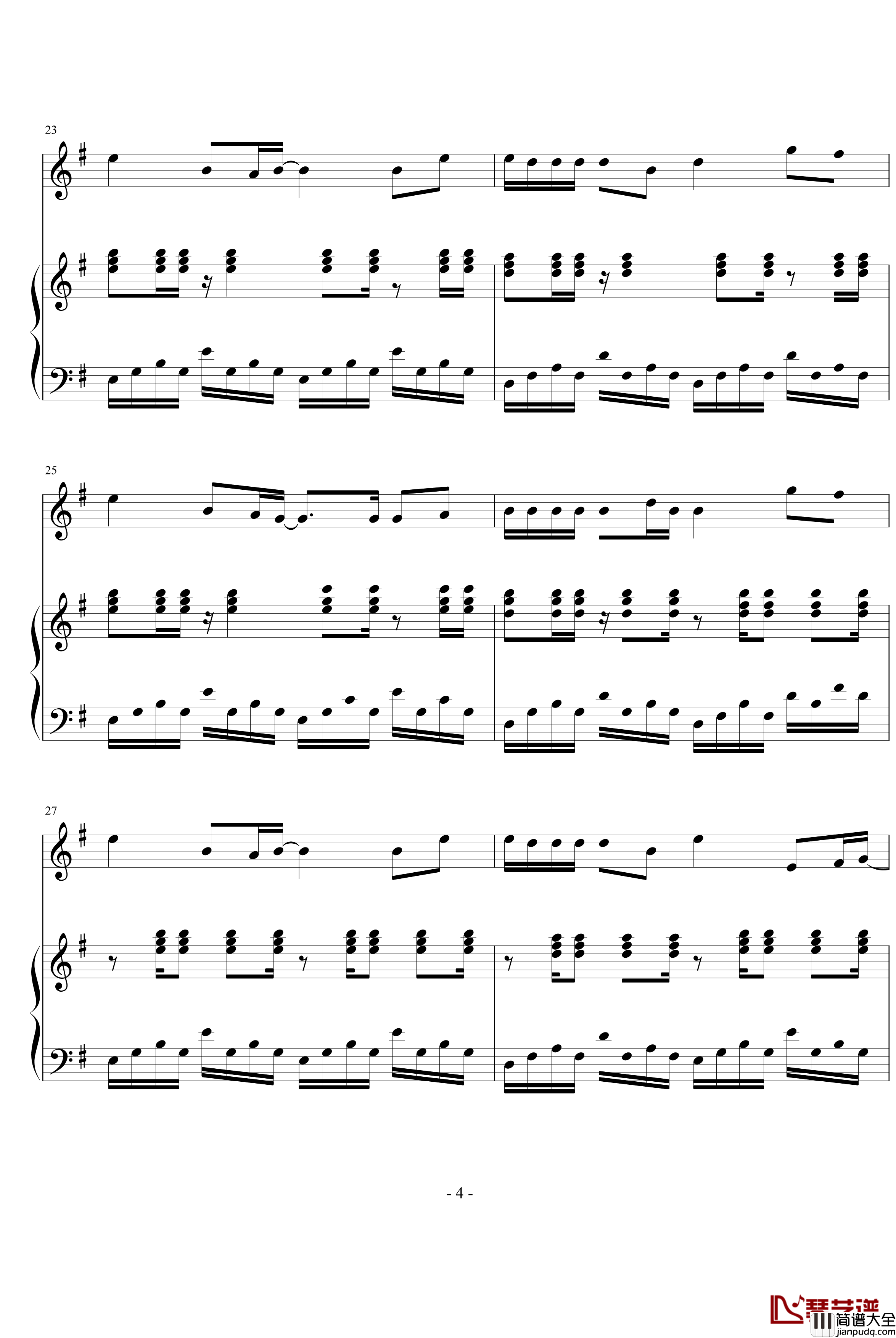 千纸鹤钢琴谱_邰正宵