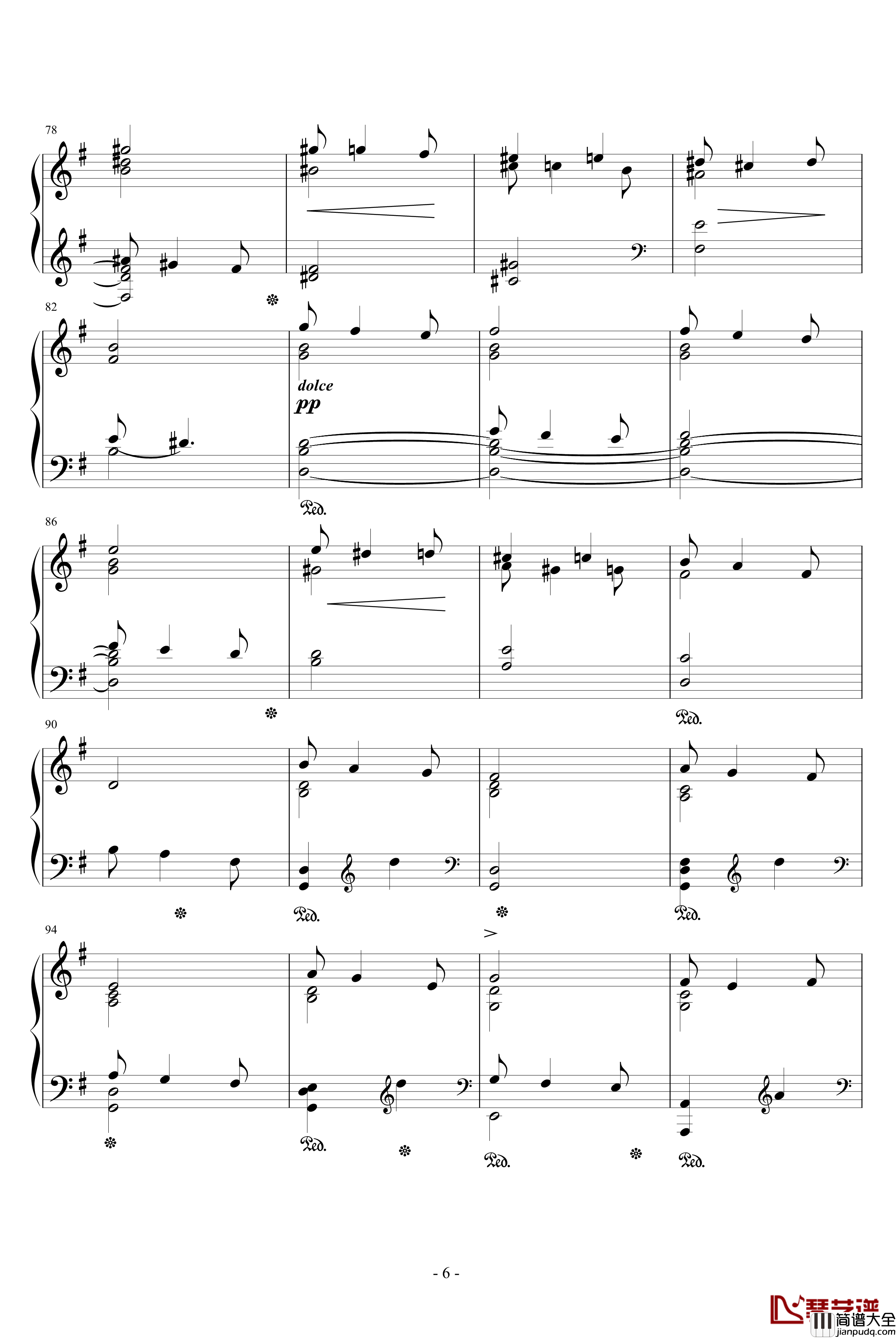 婚礼进行曲钢琴谱_格里格