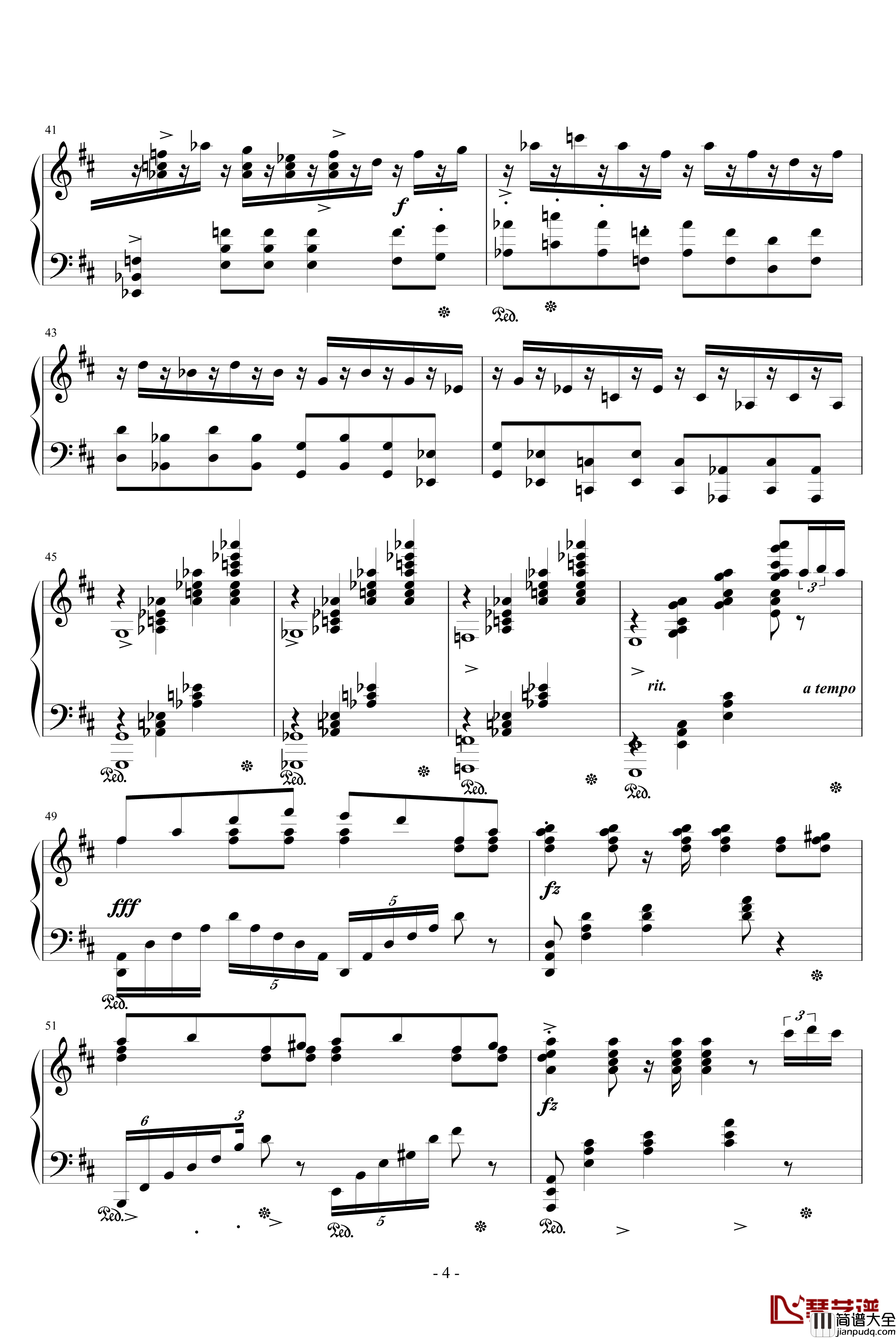 婚礼进行曲钢琴谱_格里格