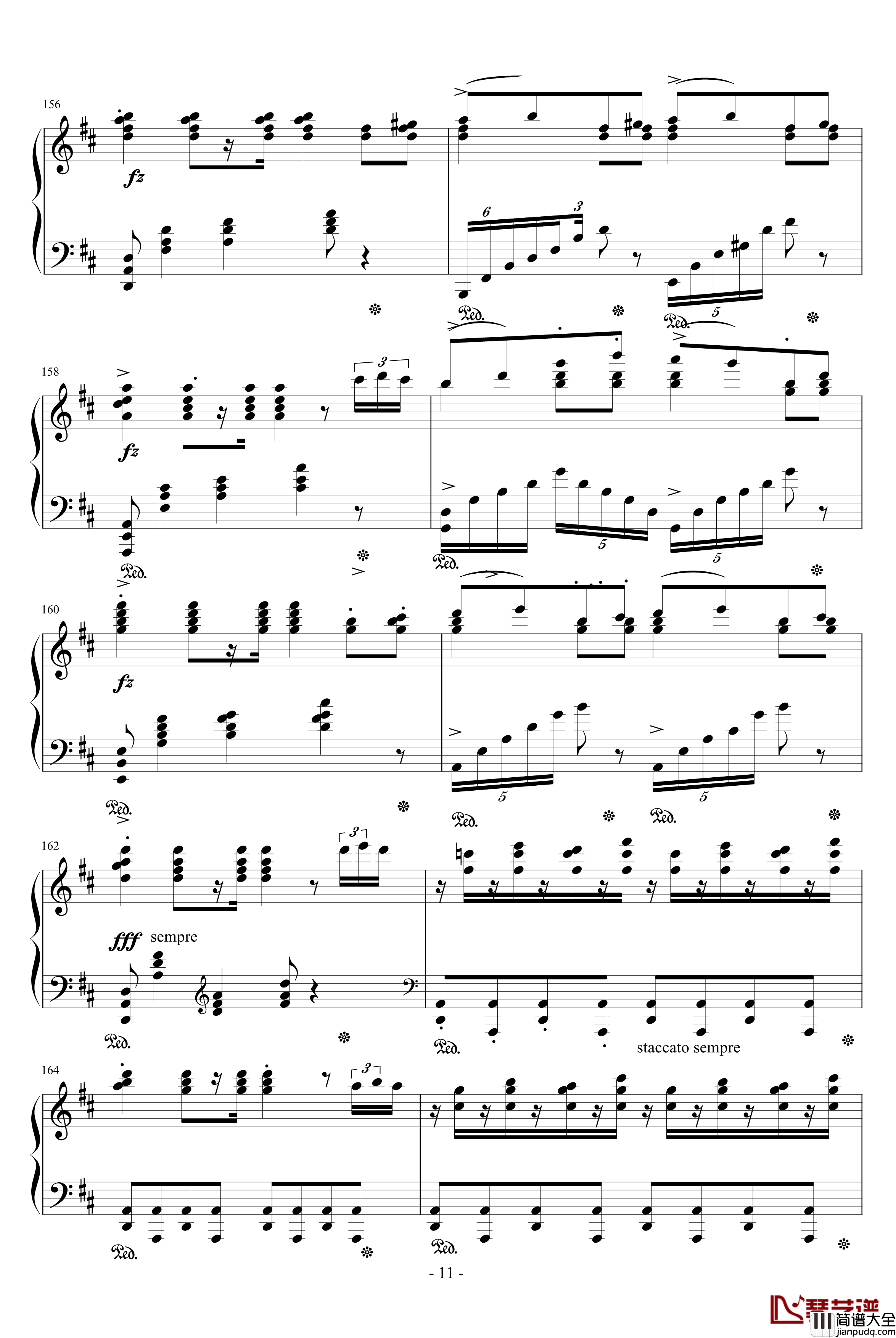 婚礼进行曲钢琴谱_格里格