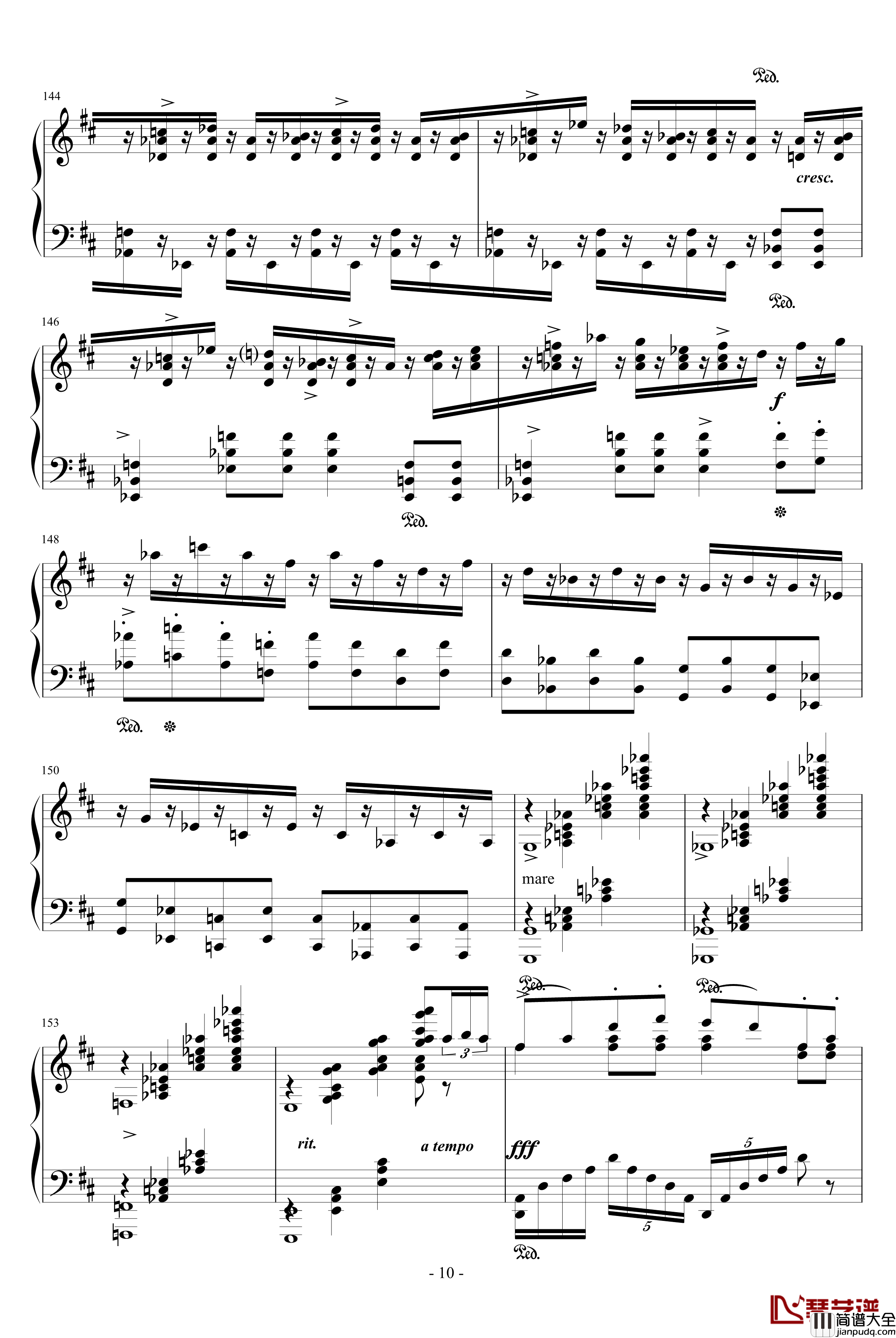 婚礼进行曲钢琴谱_格里格