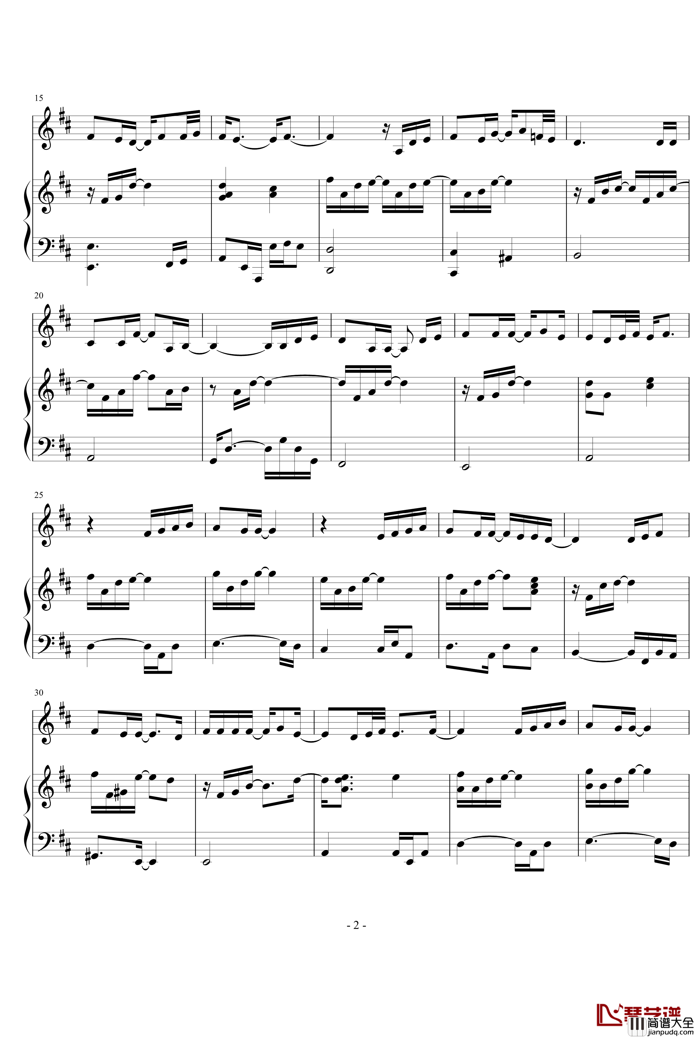 因为是女子钢琴谱_弹唱_Kiss