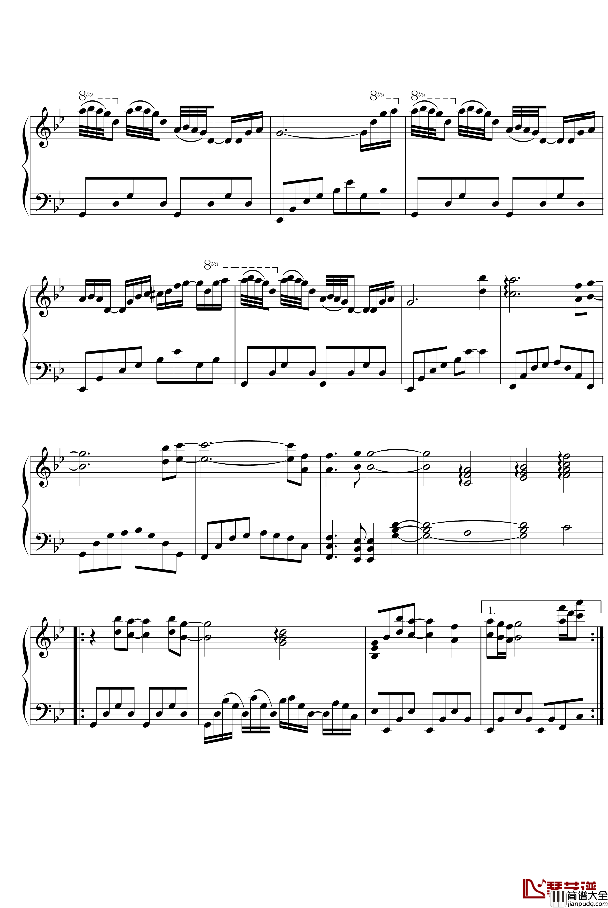 时光流速钢琴谱_雅尼