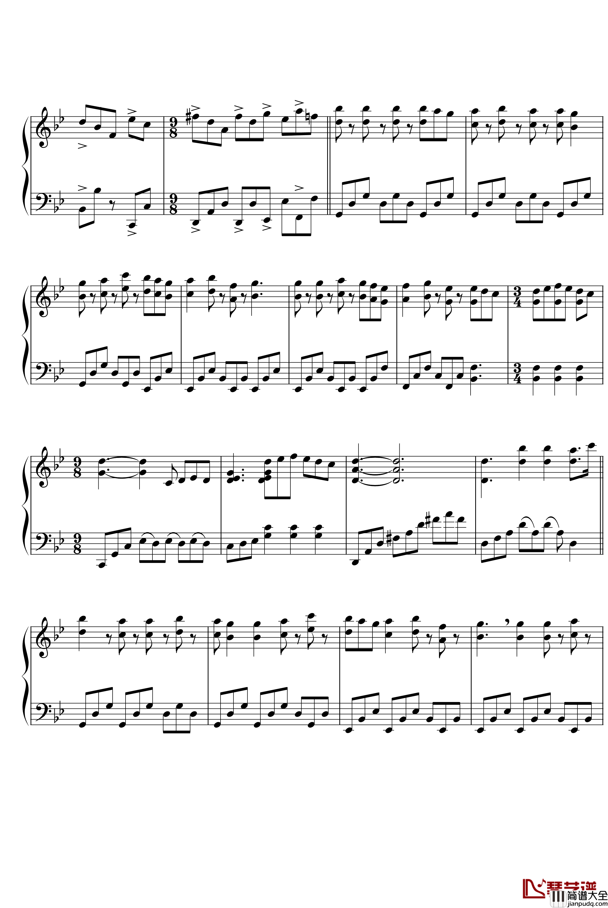 时光流速钢琴谱_雅尼